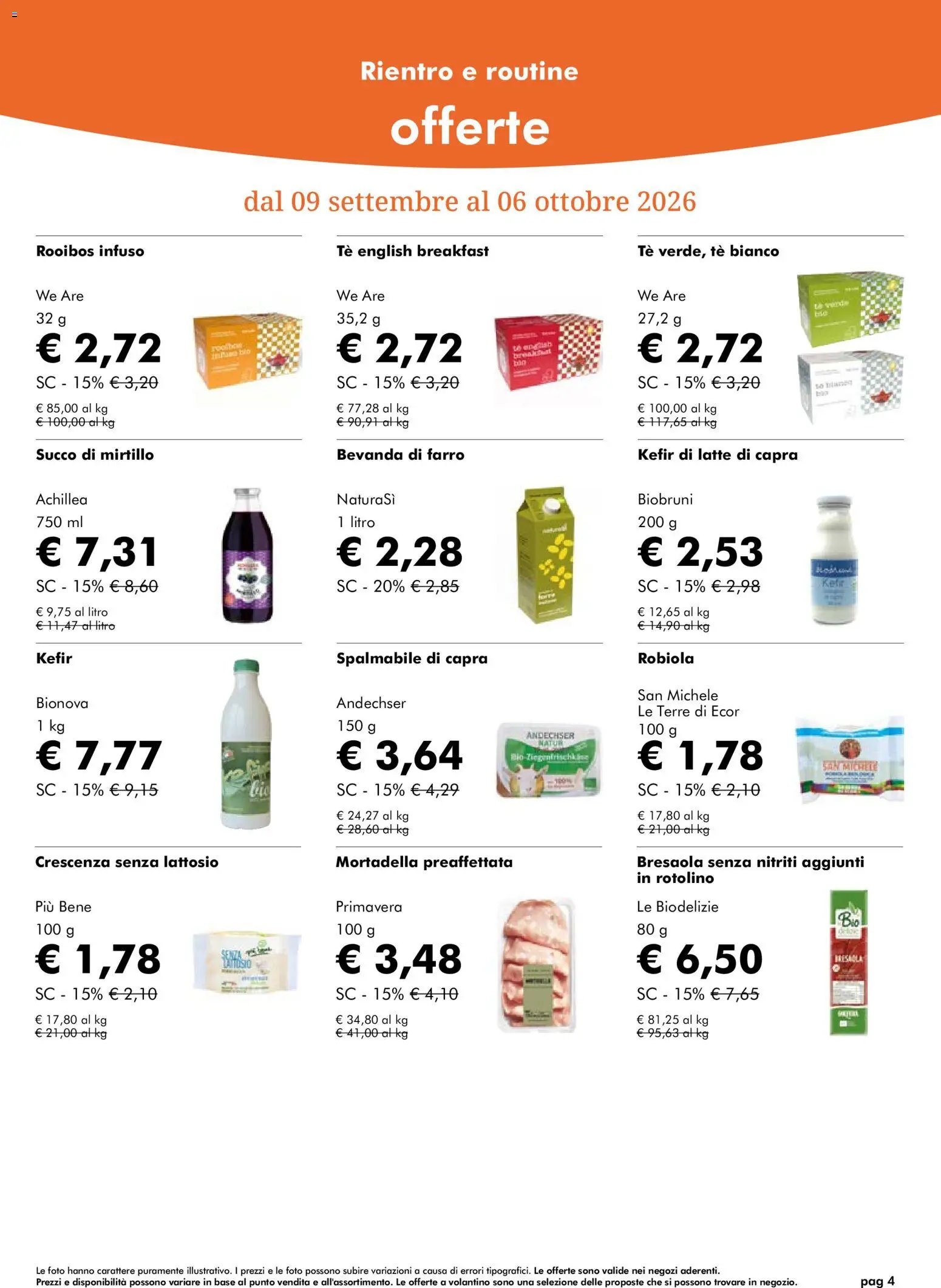 Natura Sì volantino dal 09/09/2026 Natura Sì volantino