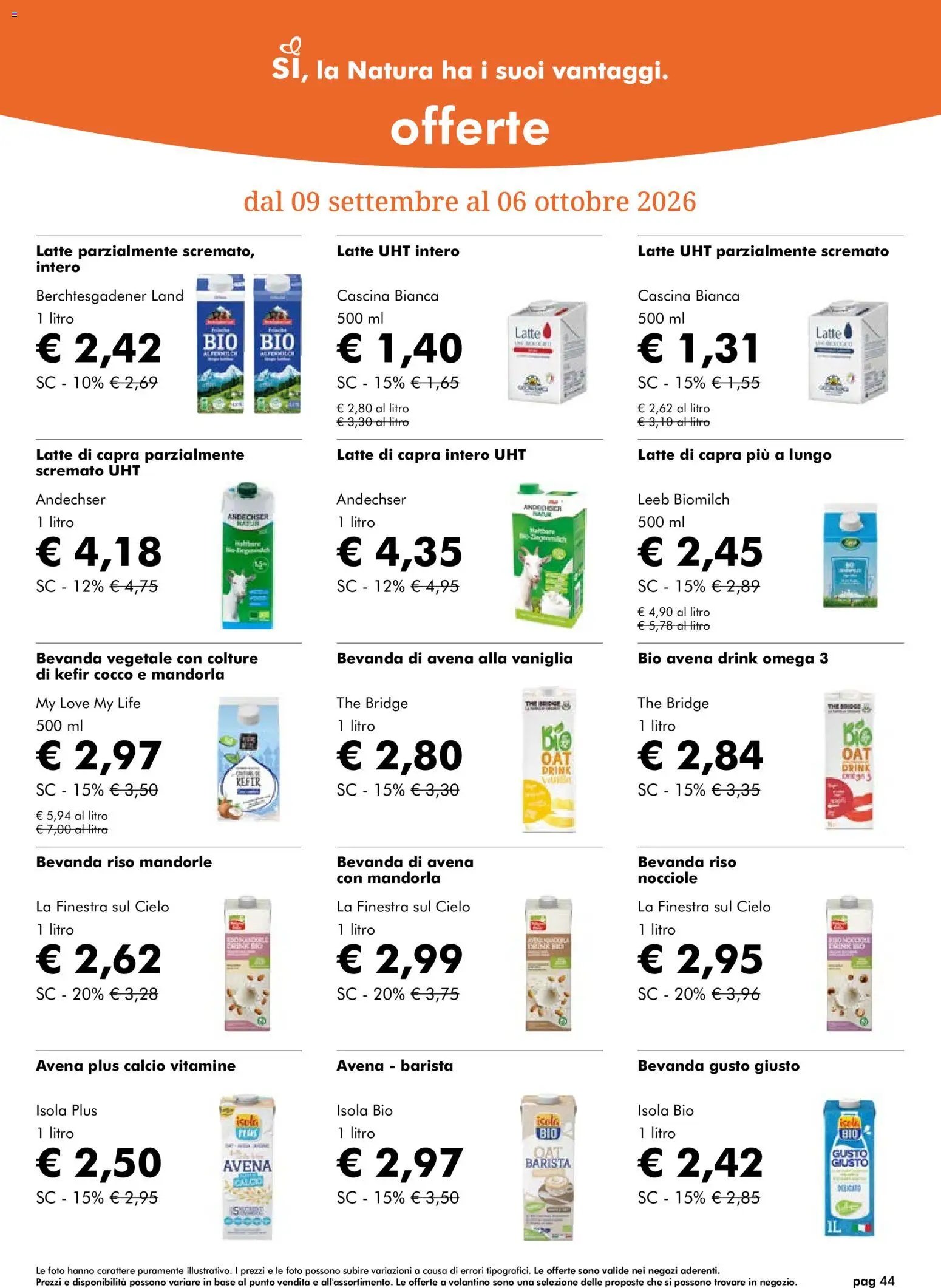 Natura Sì volantino dal 09/09/2026 Natura Sì volantino