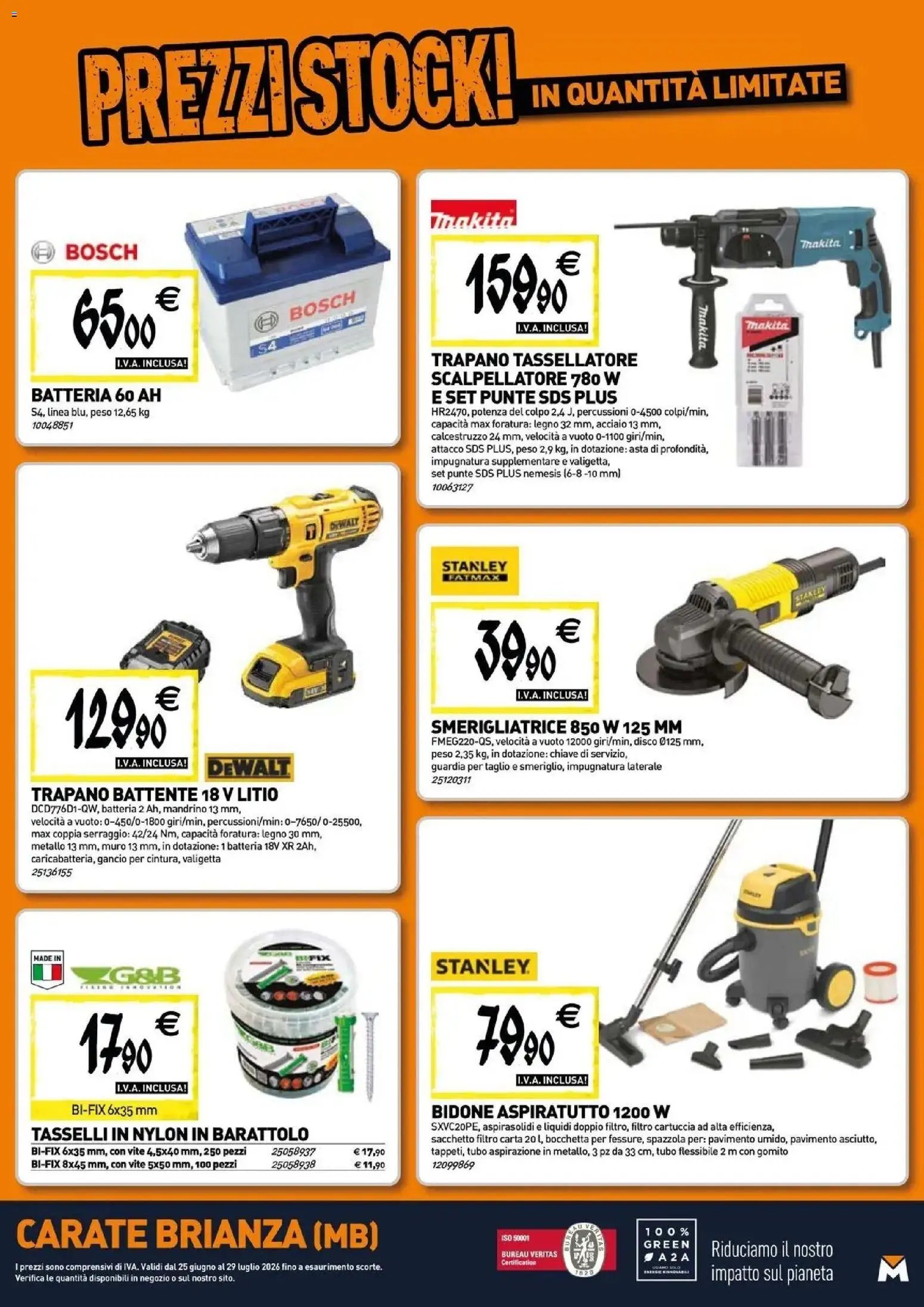 TECNOMAT volantino dal 24/06/2026 Straordinari prezzi stock!