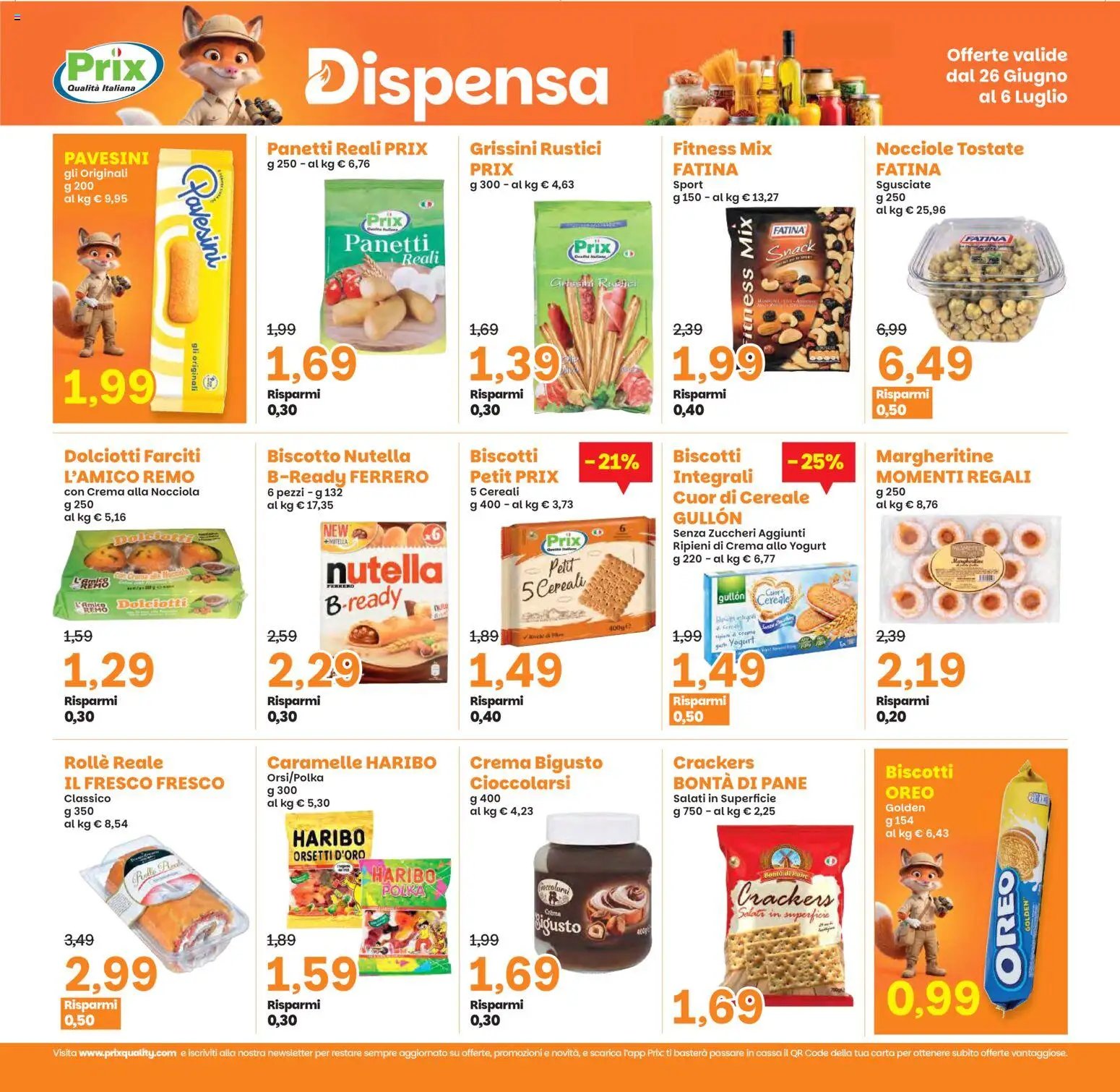 Prix volantino dal 26/06/2026 Prix volantino Taglio di Po