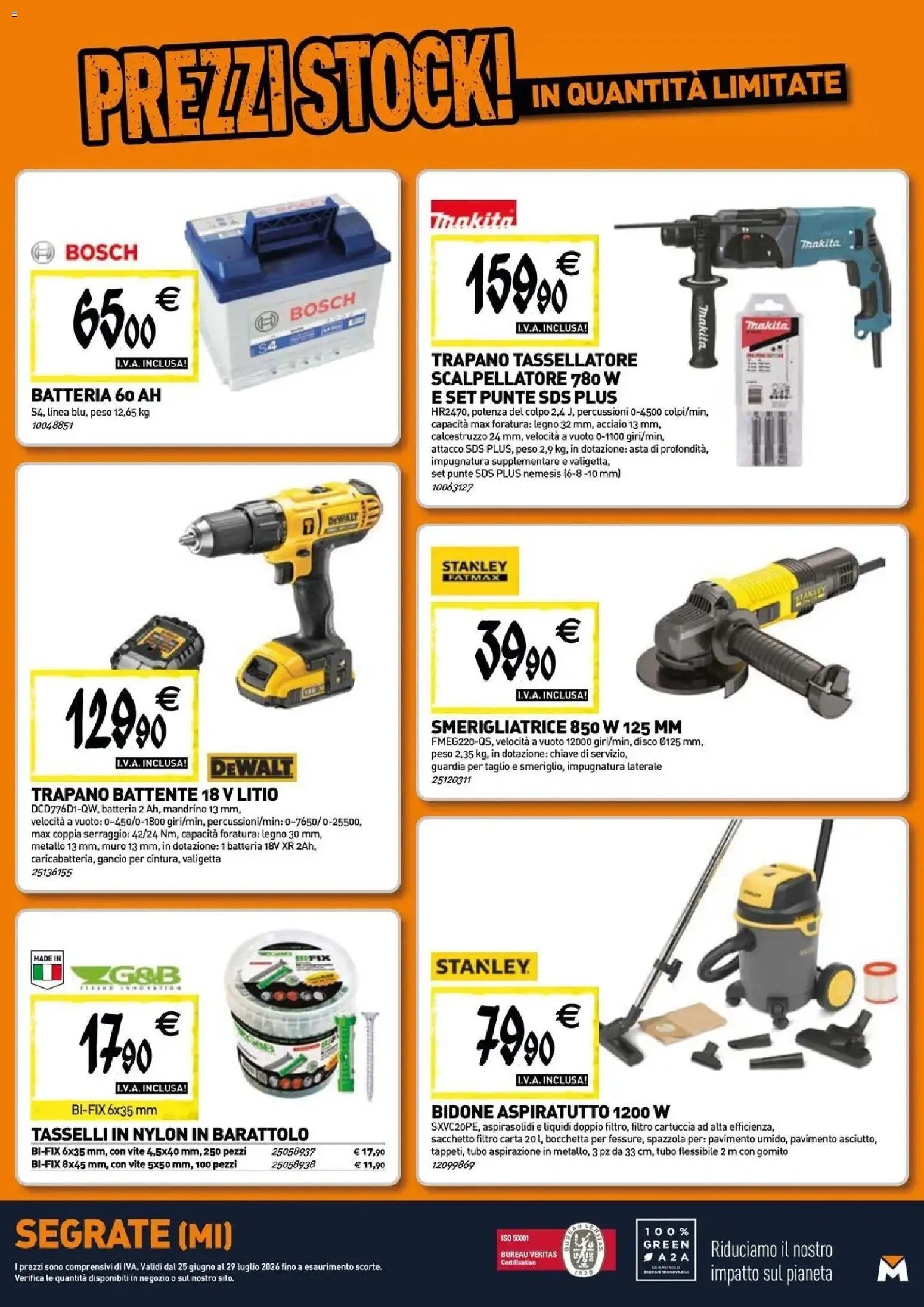 TECNOMAT volantino dal 24/06/2026 Straordinari prezzi stock!