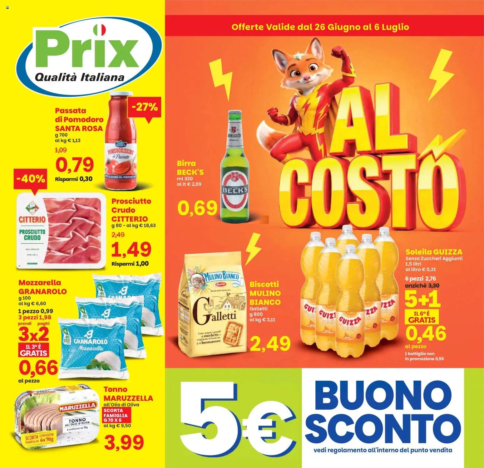Prix volantino dal 26/06/2026 Prix volantino