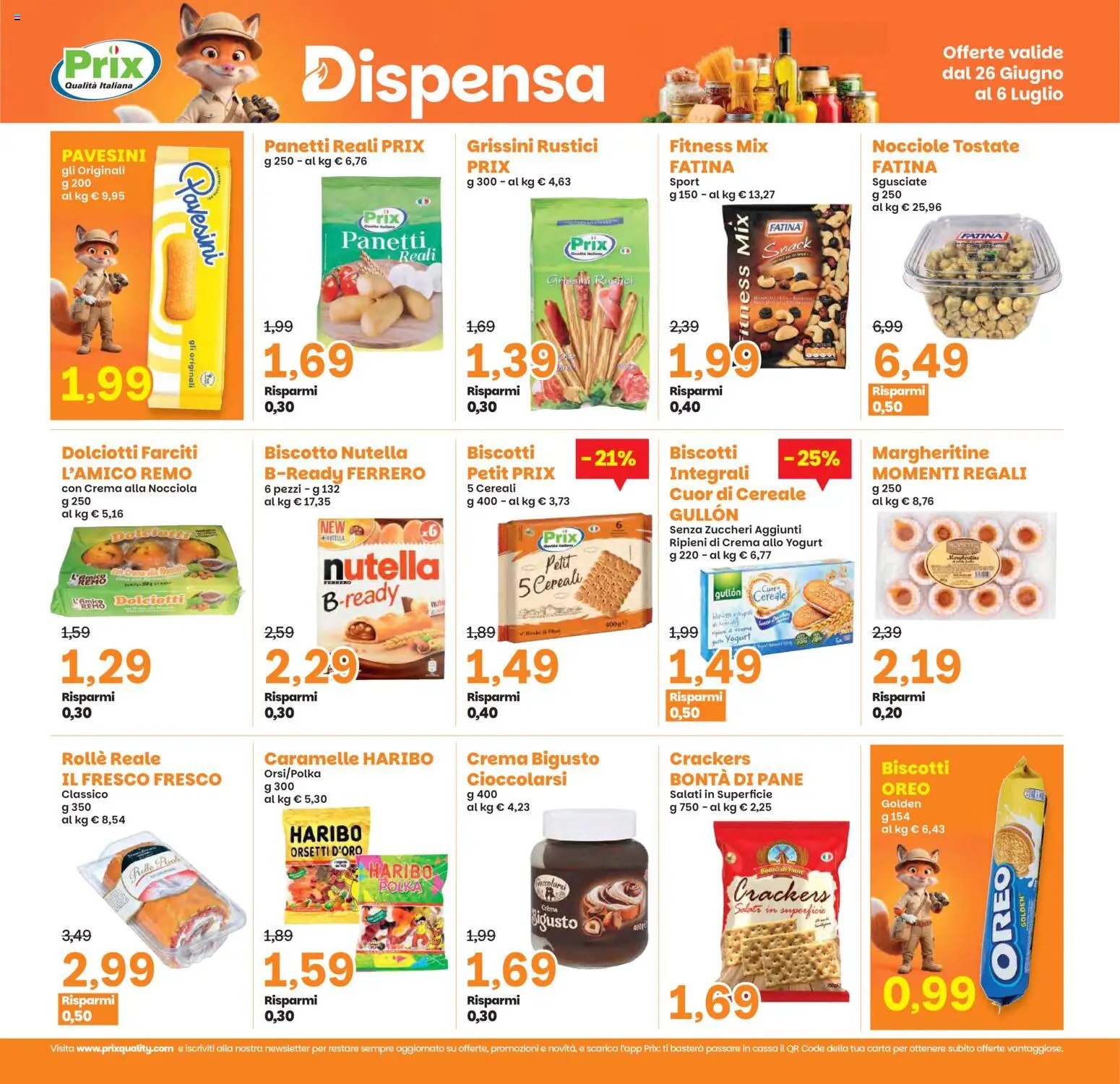 Prix volantino dal 26/06/2026 Prix volantino