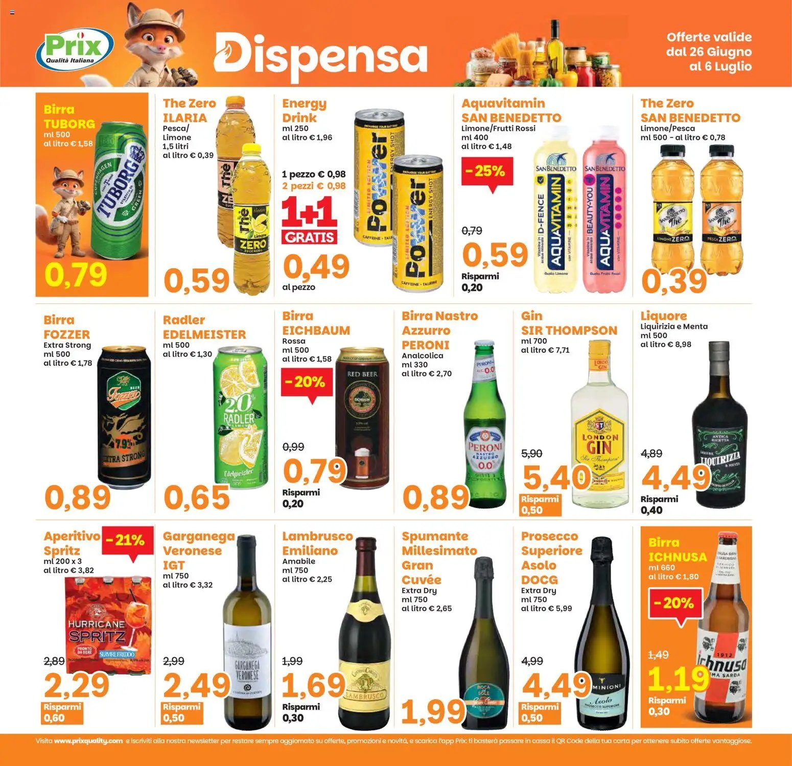 Prix volantino dal 26/06/2026 Prix volantino