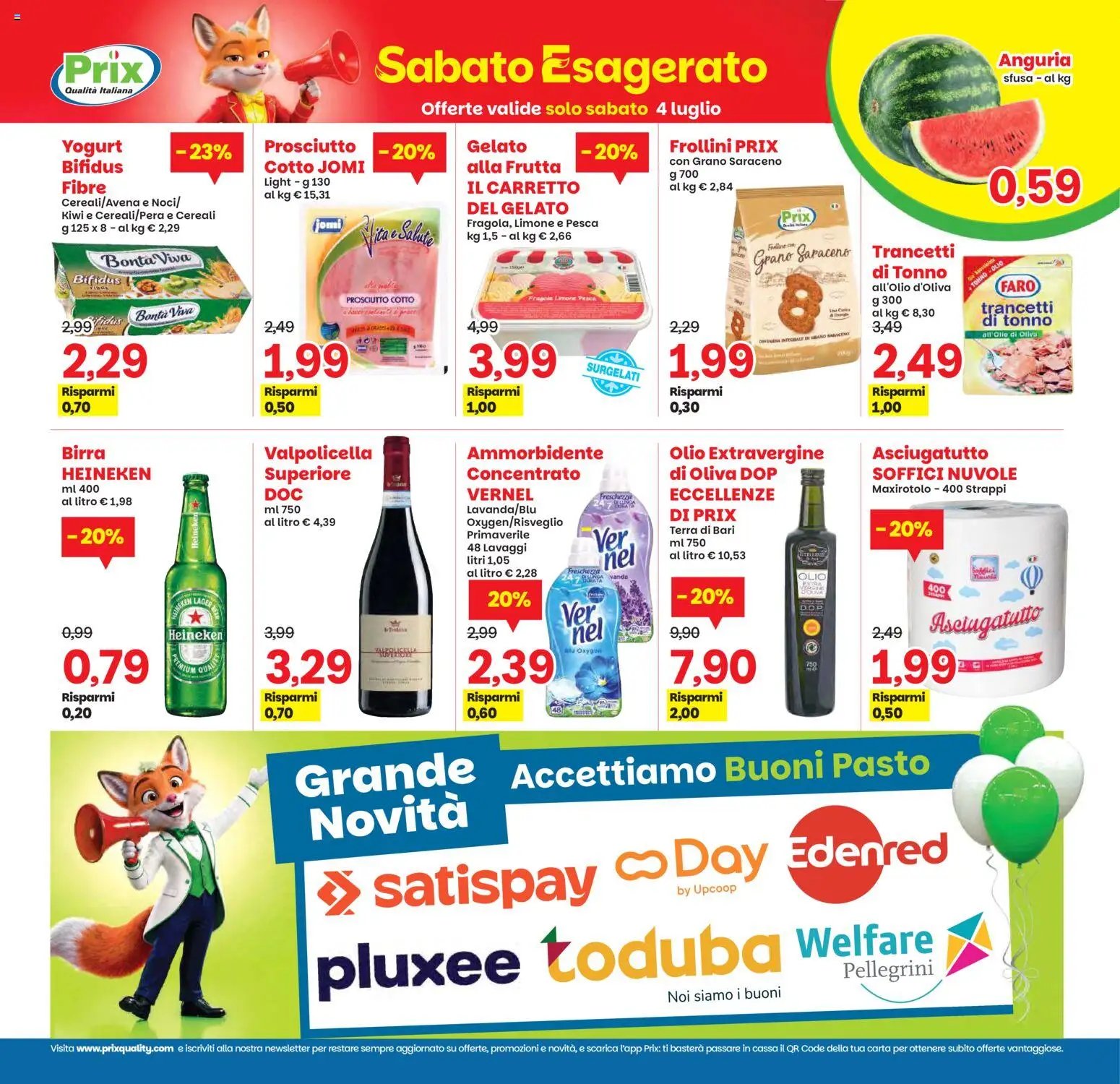 Prix volantino dal 26/06/2026 Prix volantino