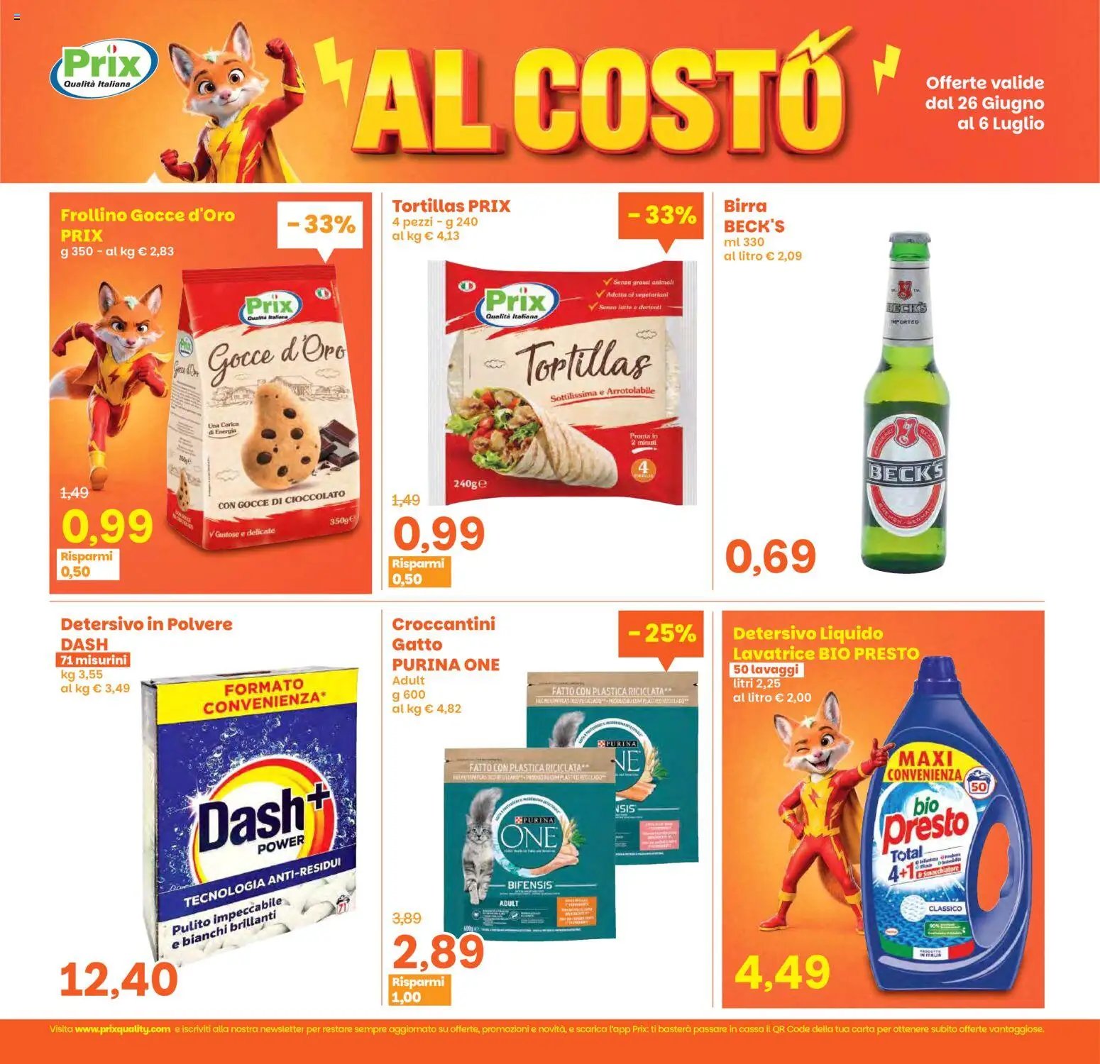 Prix volantino dal 26/06/2026 Prix volantino