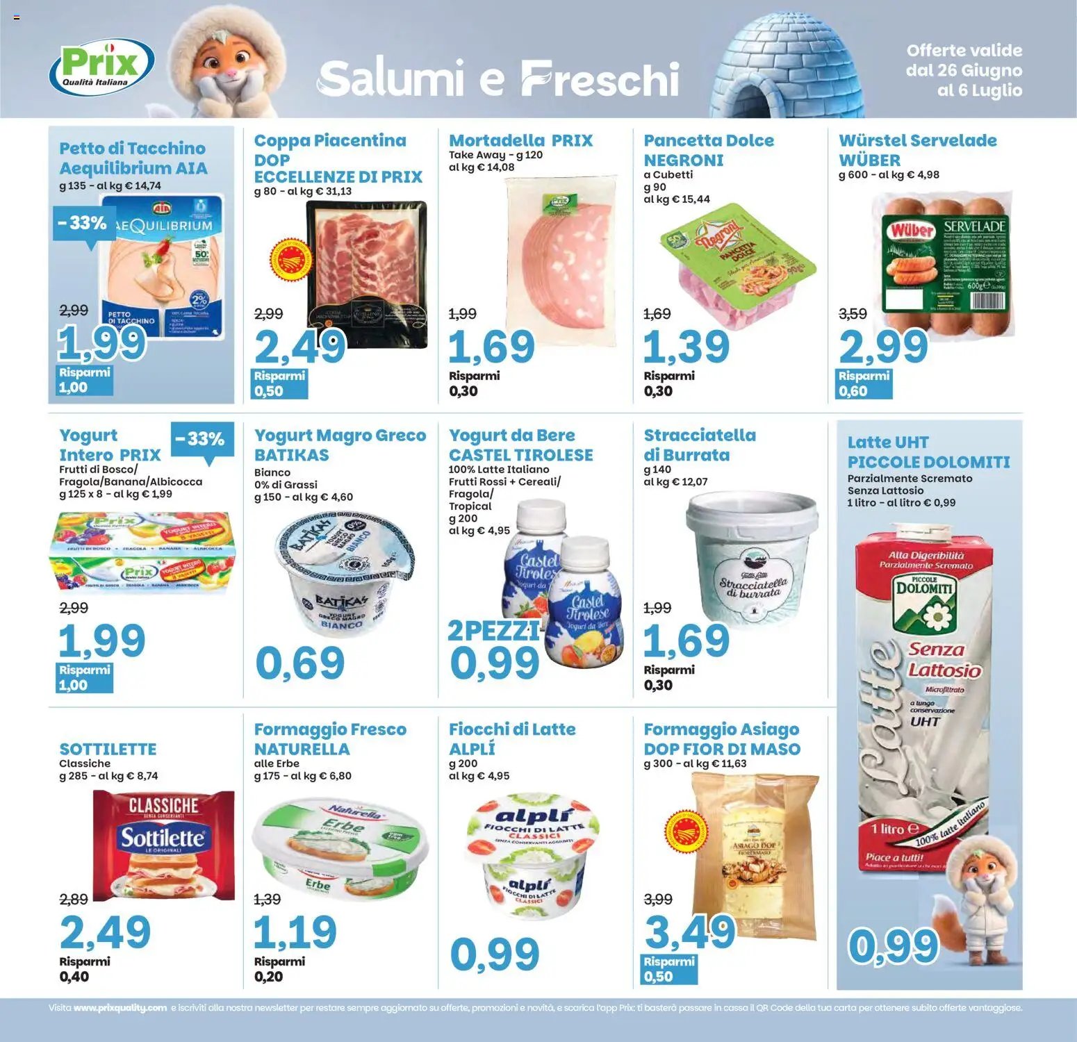 Prix volantino dal 26/06/2026 Prix volantino