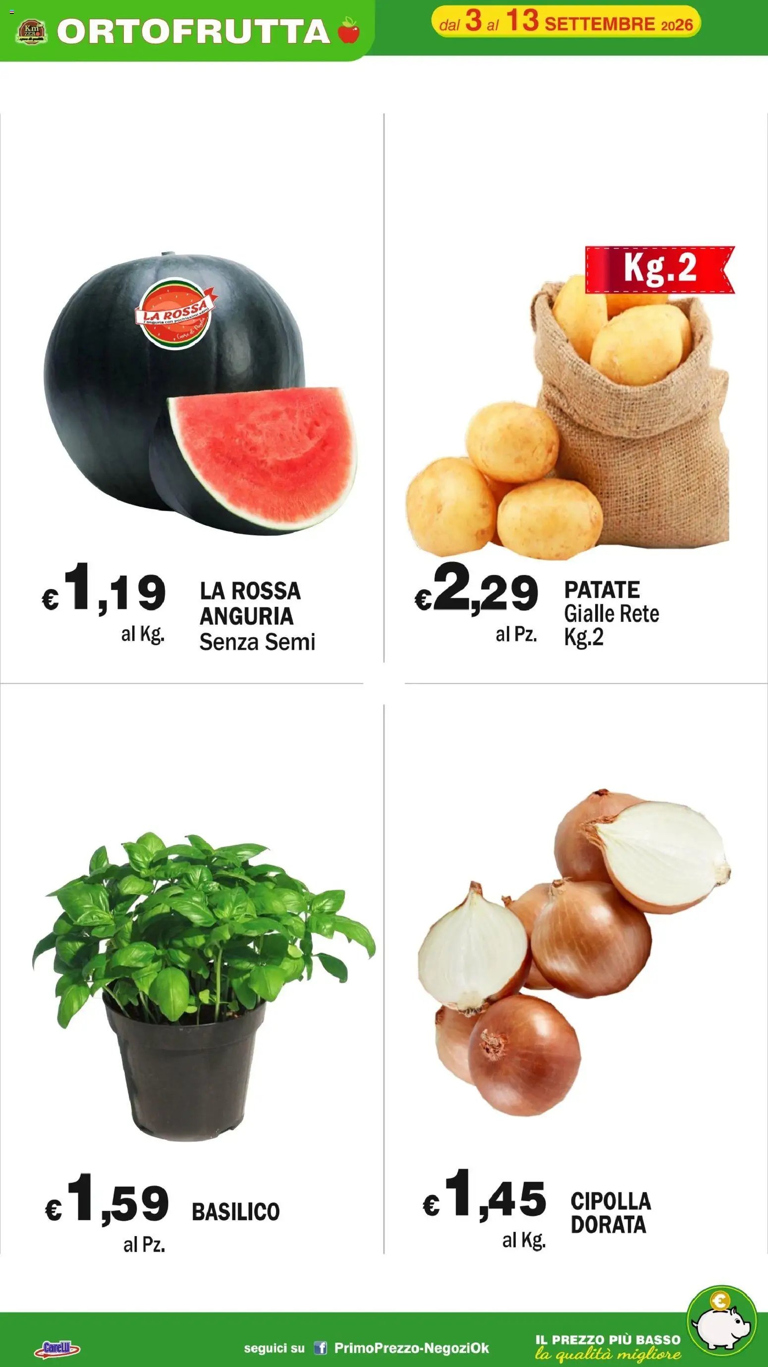 Primo Prezzo volantino dal 03/09/2026 Primo Prezzo volantino