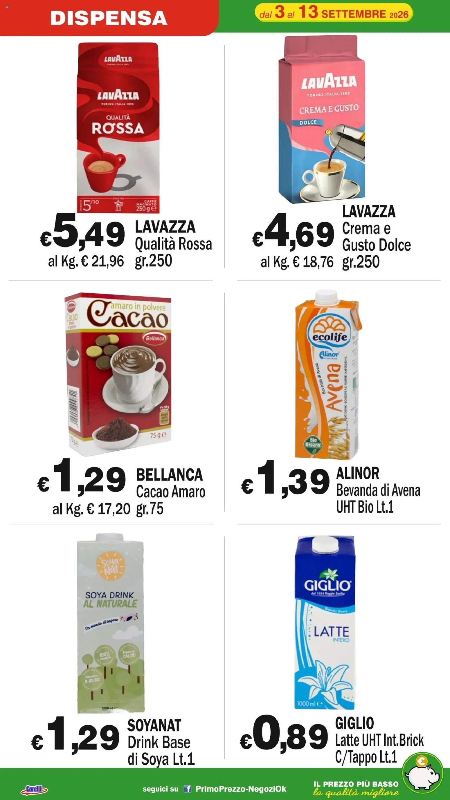 Primo Prezzo volantino dal 03/09/2026 Primo Prezzo volantino