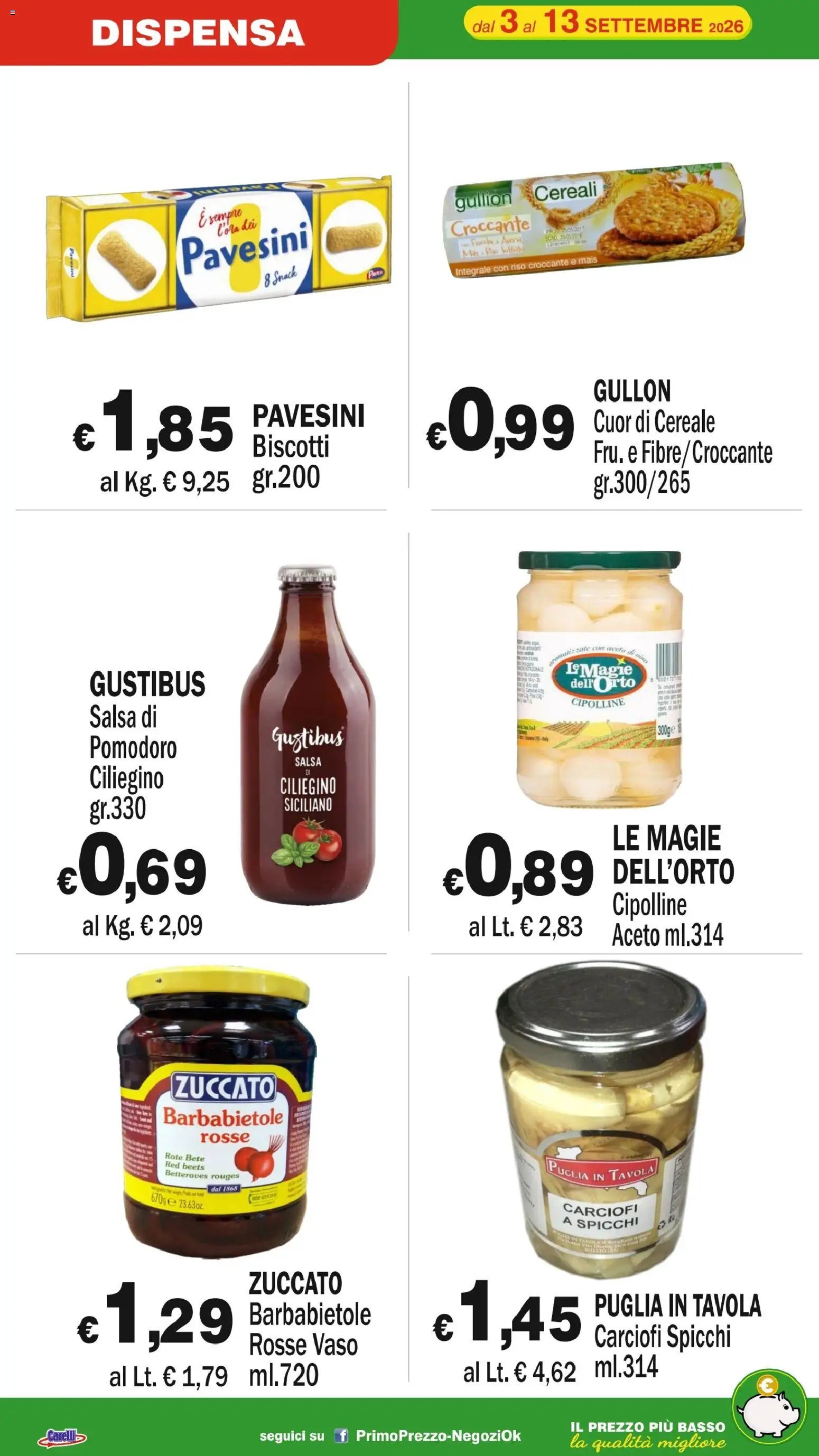 Primo Prezzo volantino dal 03/09/2026 Primo Prezzo volantino