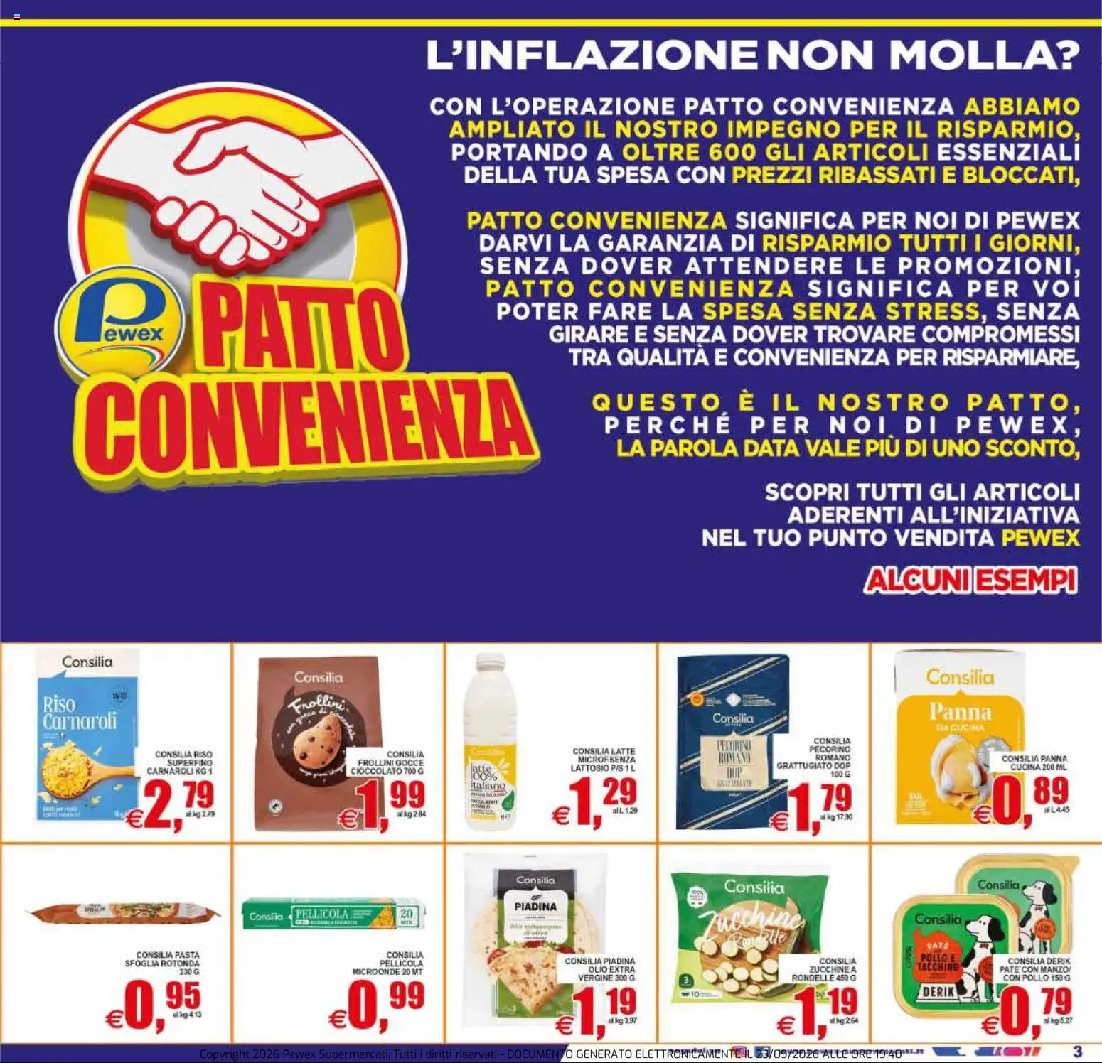 Pewex volantino dal 23/09/2026 Pewex volantino via Rubicone