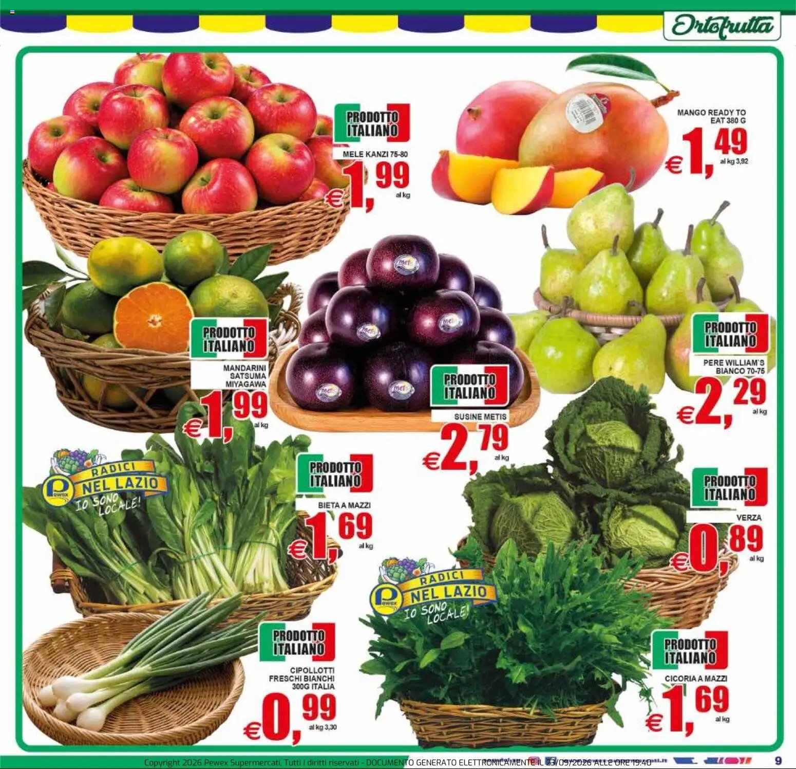 Pewex volantino dal 23/09/2026 Pewex volantino via Rubicone