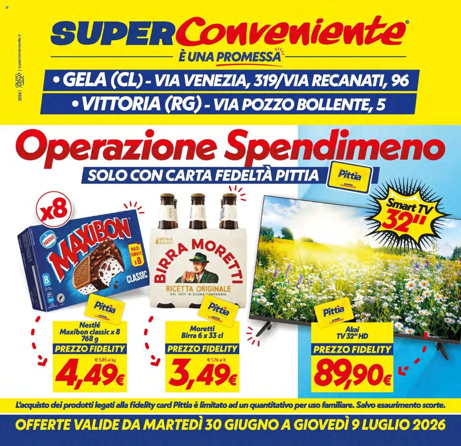 SuperConveniente volantino dal 30/06/2026 SuperConveniente volantino Gela, Vittoria