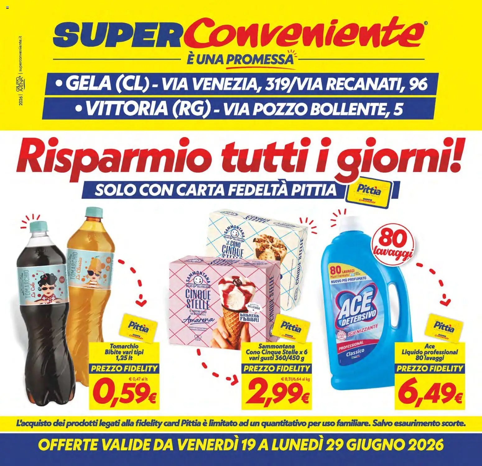 SuperConveniente volantino dal 19/06/2026 SuperConveniente volantino Gela, Vittoria