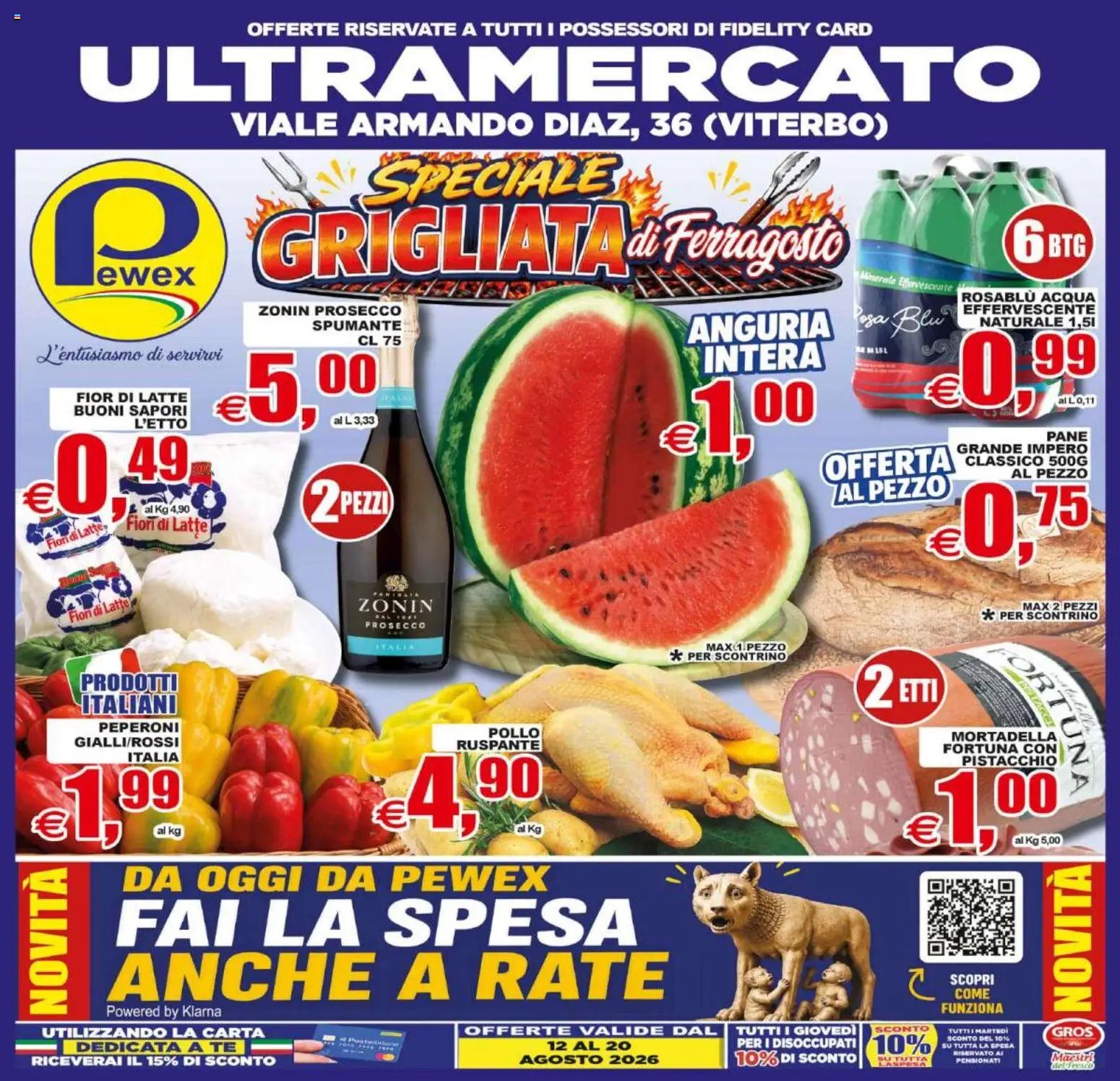 Pewex volantino dal 12/08/2026 Pewex volantino Viterbo
