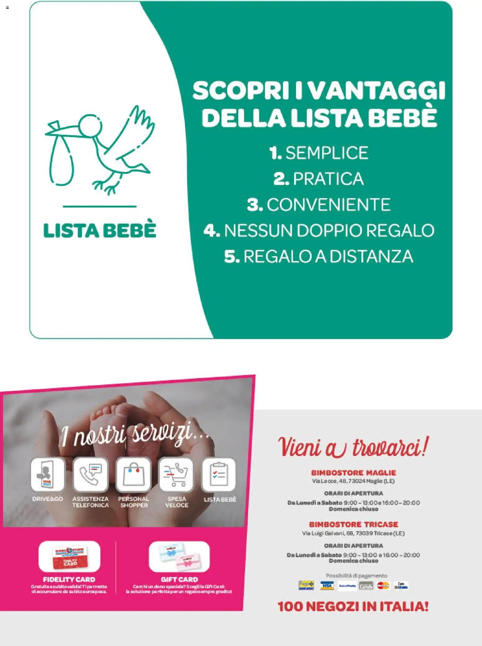 Bimbo store volantino dal 01/10/2026 Bimbo store volantino Maglie e Tricase