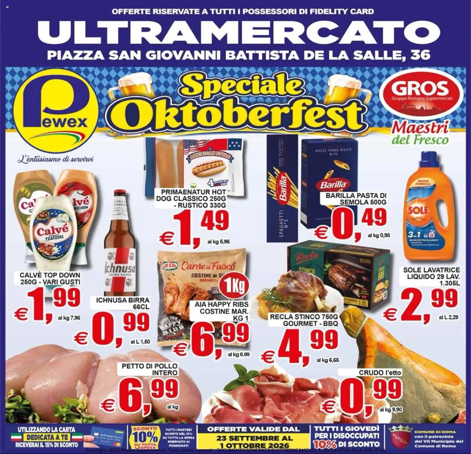Pewex volantino dal 23/09/2026 Pewex volantino Ultramercato Irnerio