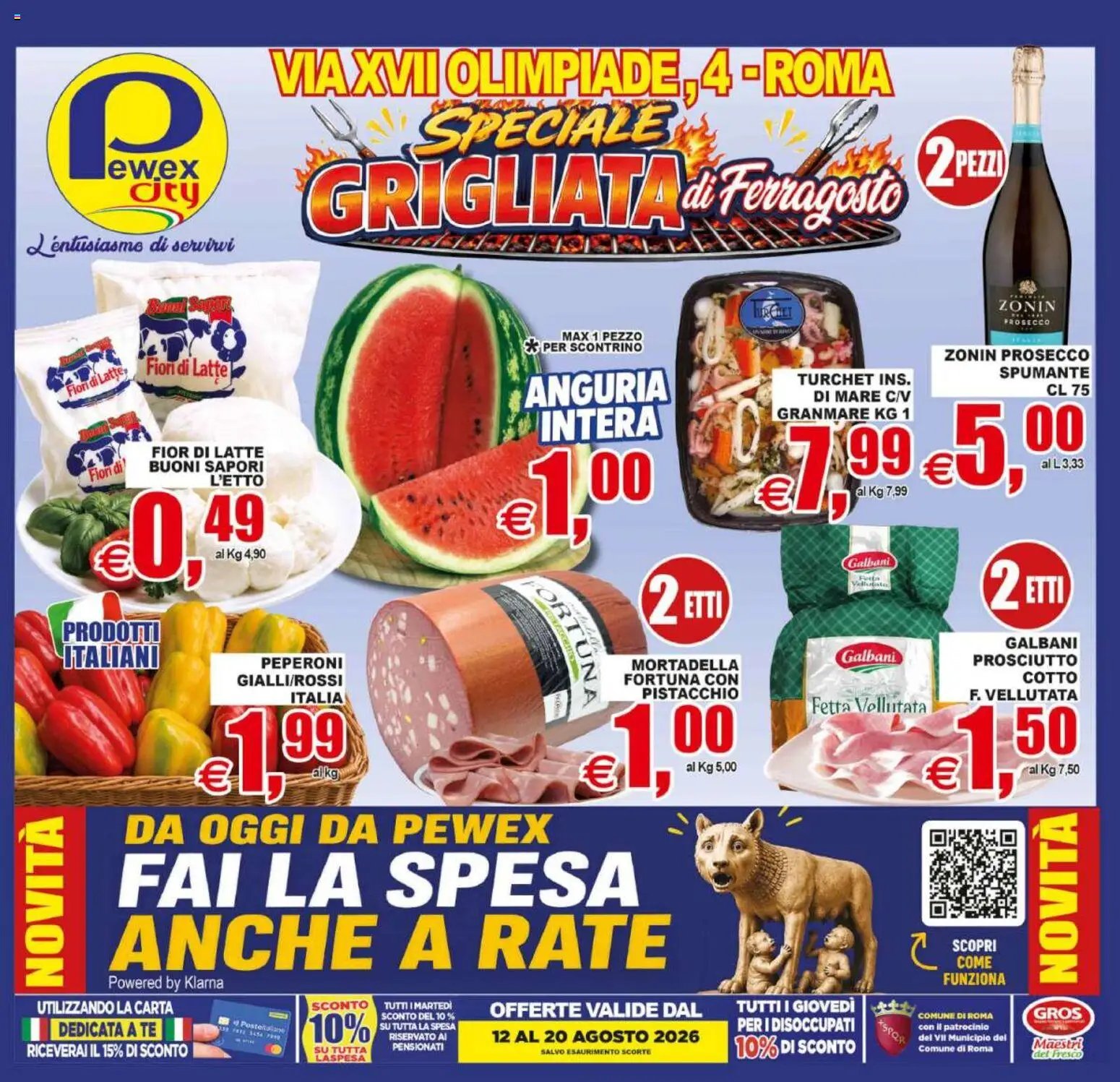 Pewex volantino dal 12/08/2026 Pewex volantino Olimpiade