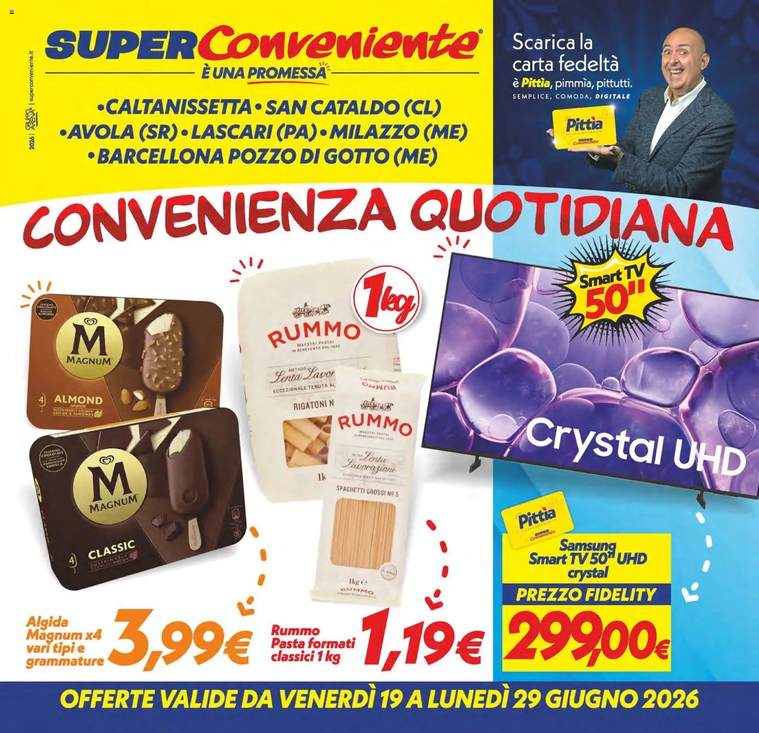 SuperConveniente volantino dal 19/06/2026 SuperConveniente volantino Caltanissetta, San Cataldo, Avola, Lascari, Milazzo, Barcellona