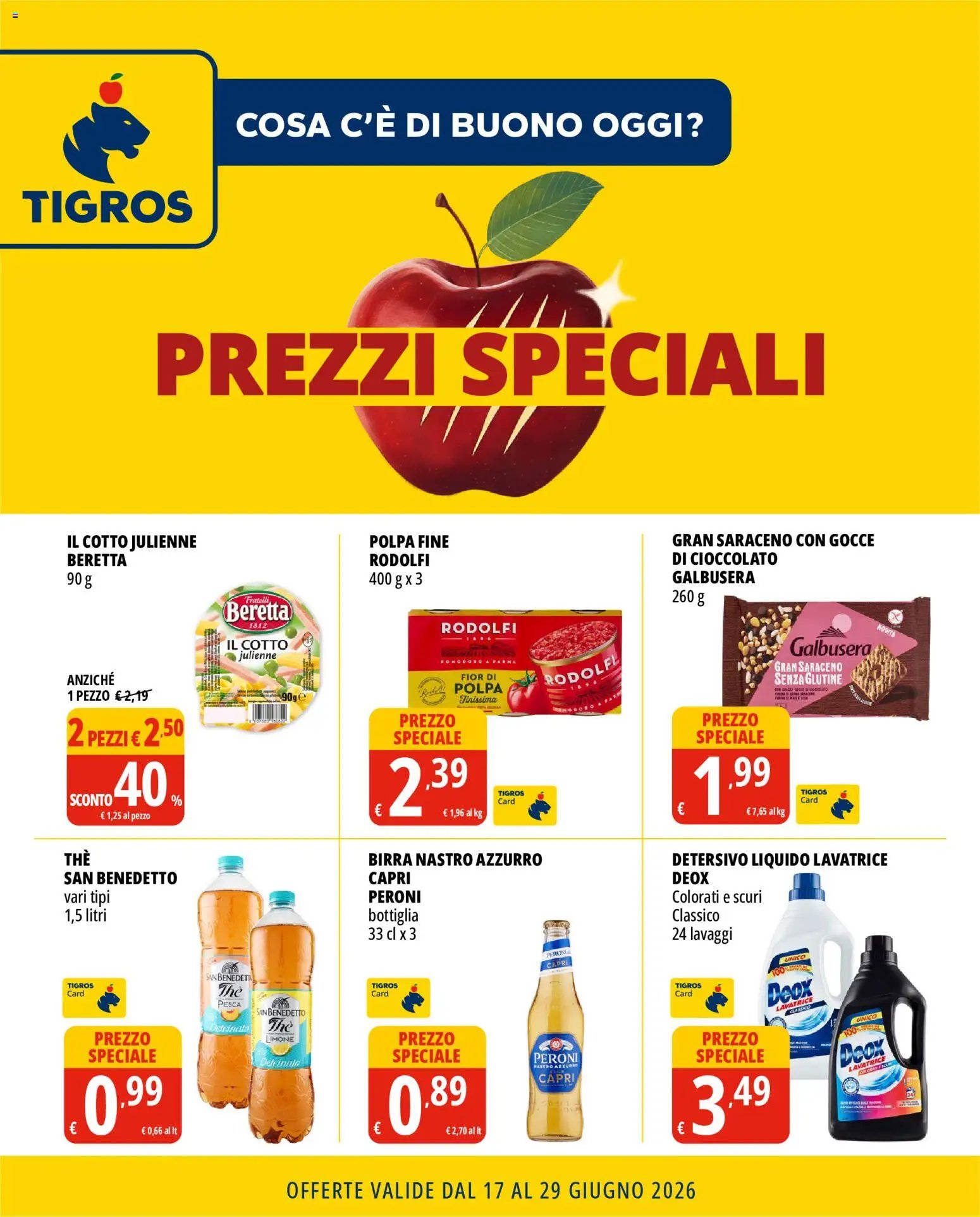 Tigros volantino dal 17/06/2026 Tigros volantino Prezzi Speciali