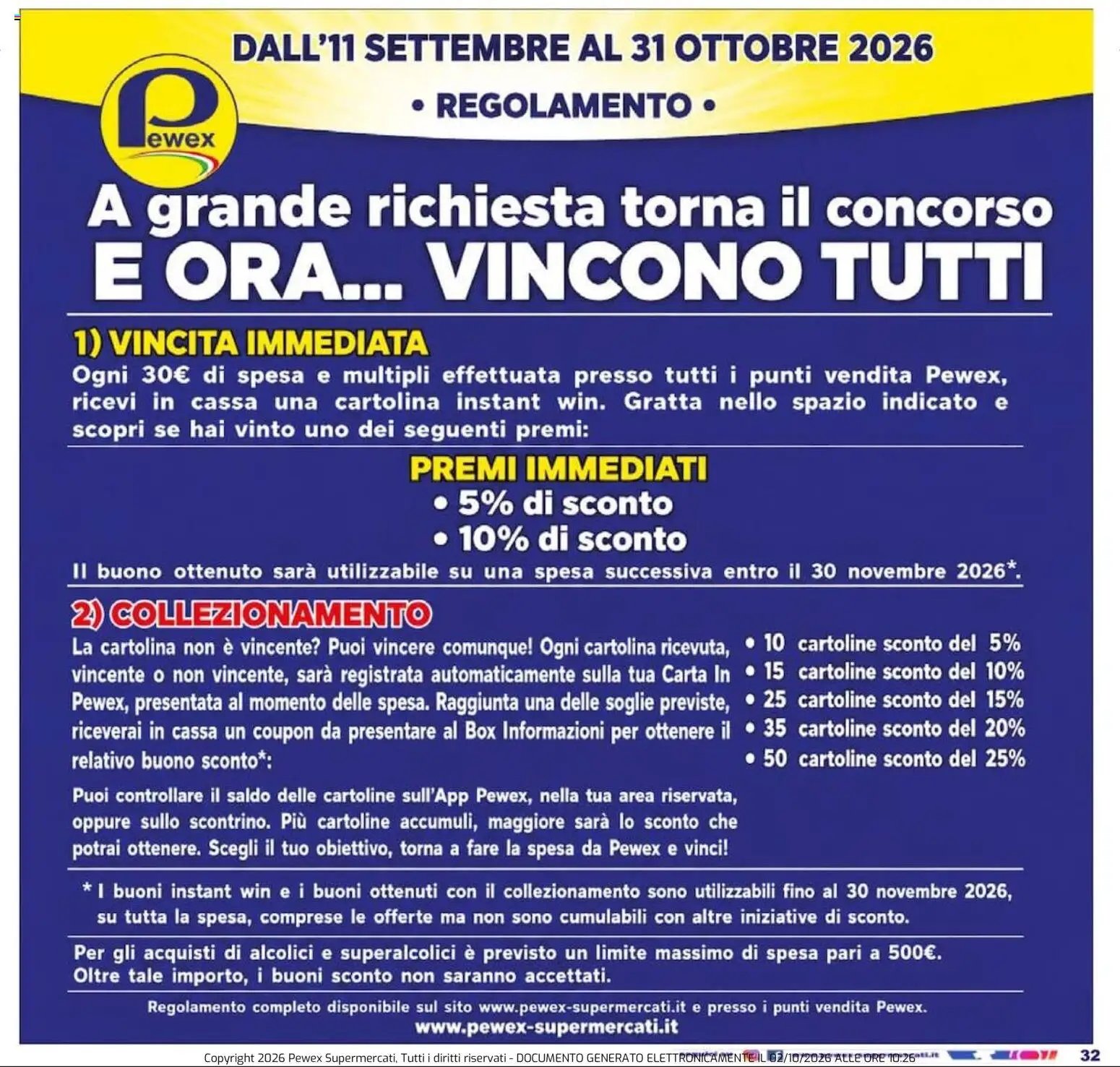 Pewex volantino dal 02/10/2026 Pewex volantino Viterbo