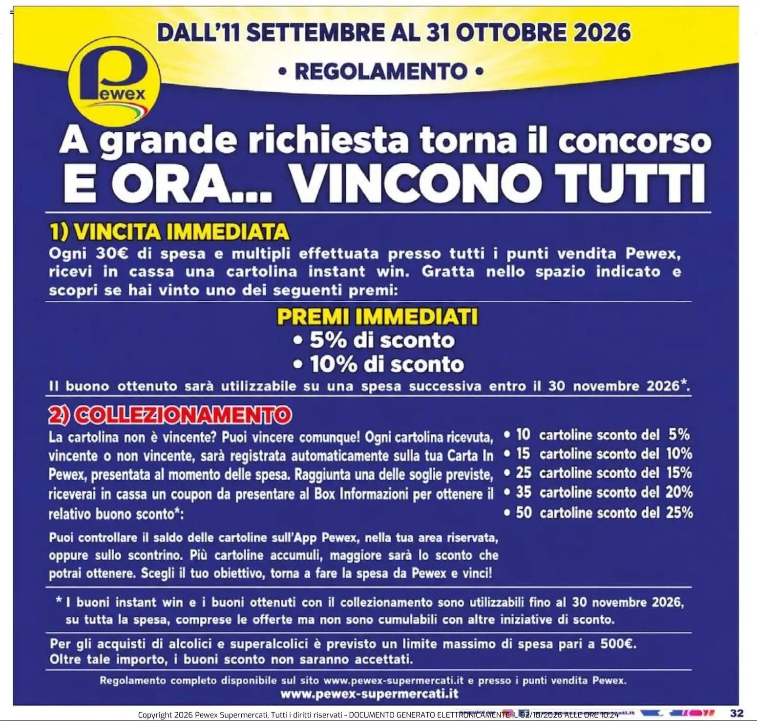 Pewex volantino dal 02/10/2026 Pewex volantino Ultramercato Irnerio