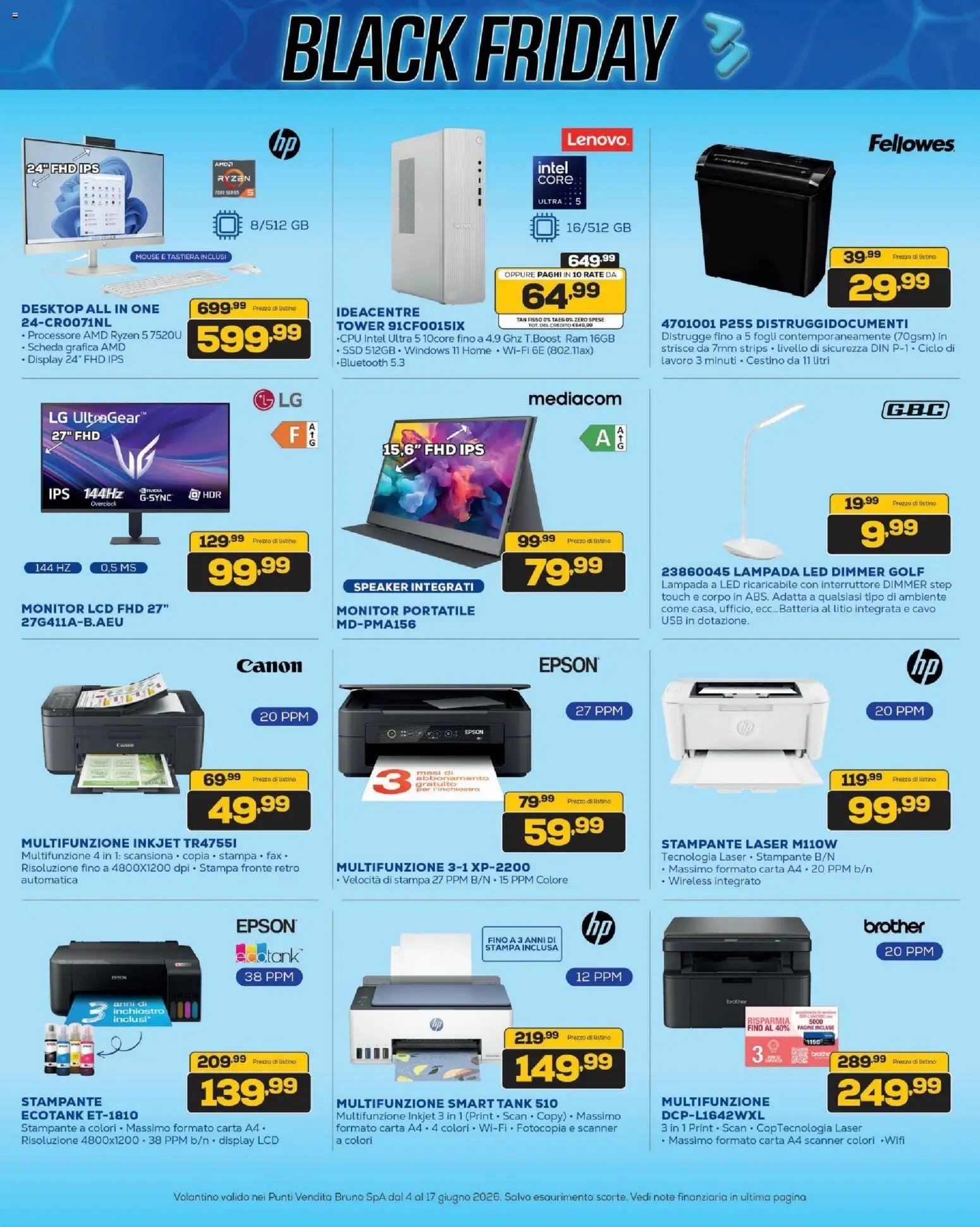 BRUNO volantino dal 04/06/2026 BRUNO volantino Black Friday
