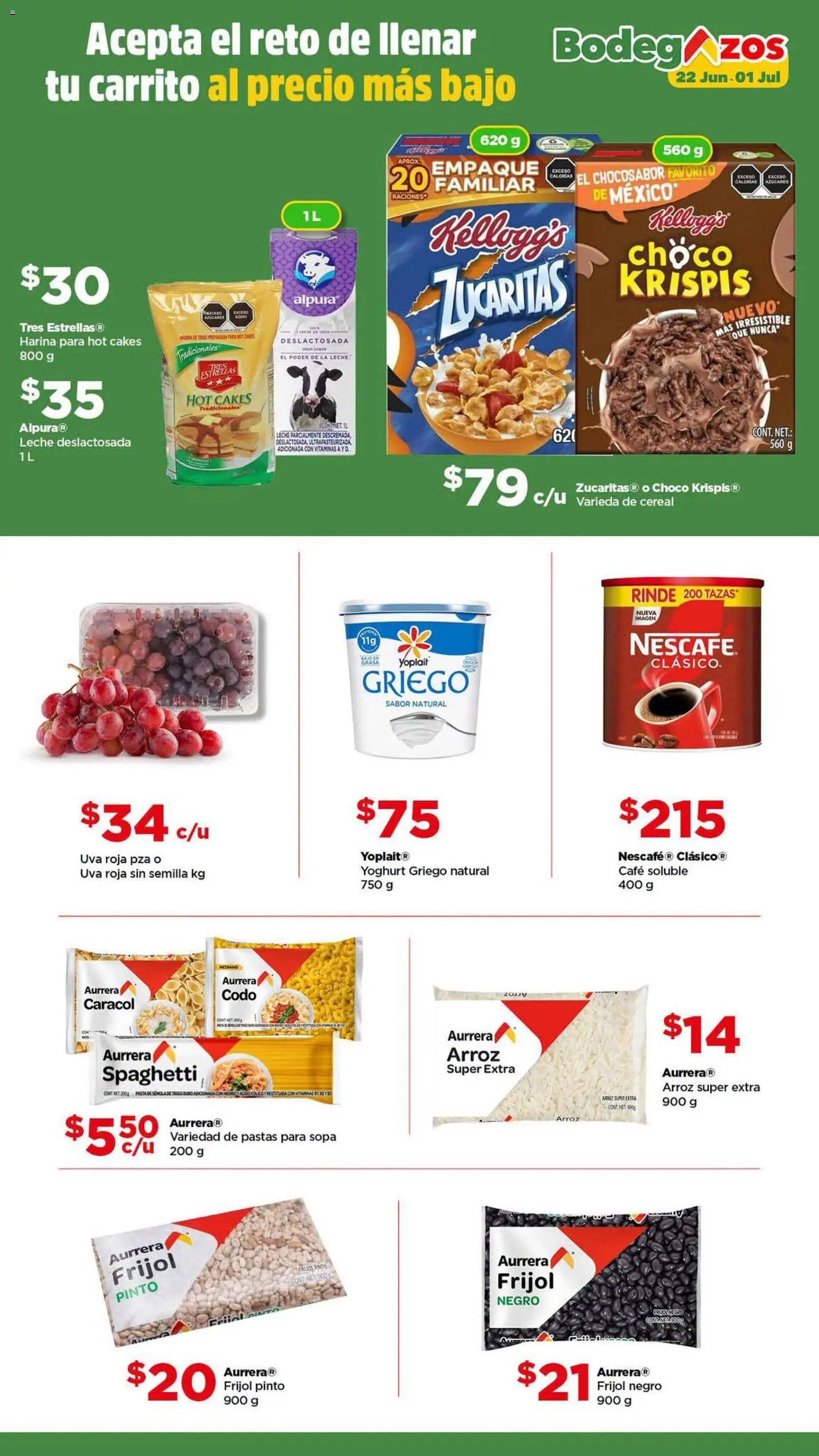 Bodega Aurrerá oferta desde 22/06/2026 Bodega Aurrerá folleto lleva tu despensa completa al precio más baj