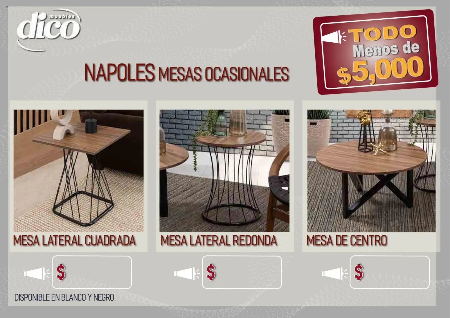 Muebles Dico oferta desde 09/04/2026 Muebles Dico catálogo Todo menos de 5000 Pacifico