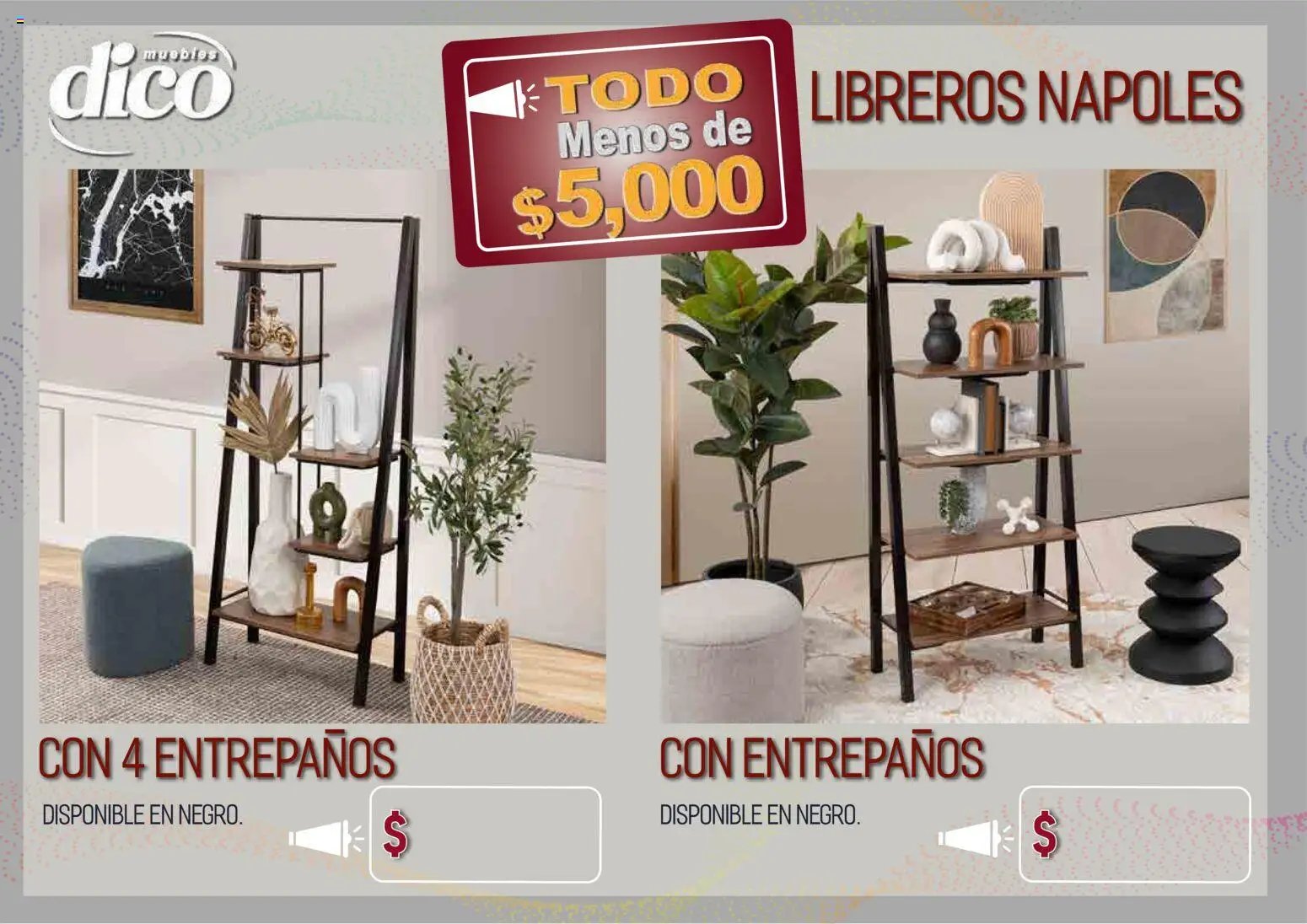 Muebles Dico oferta desde 09/04/2026 Muebles Dico catálogo Todo menos de 5000 Pacifico