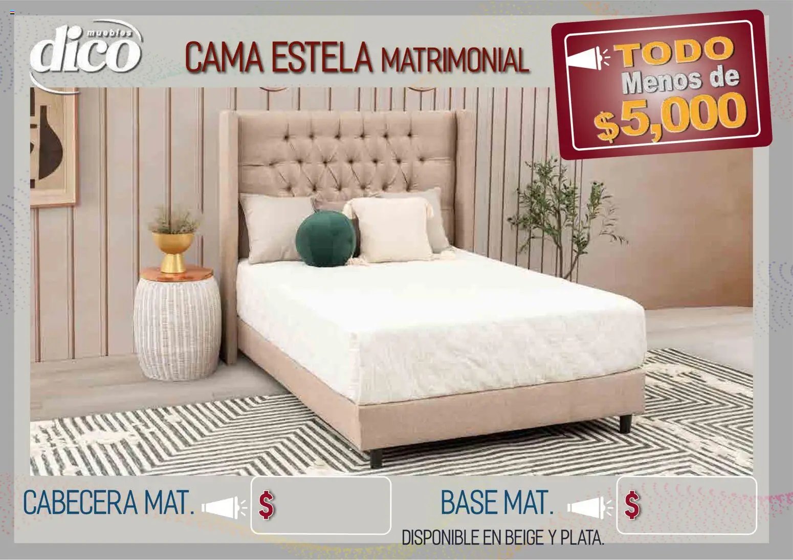 Muebles Dico oferta desde 09/04/2026 Muebles Dico catálogo Todo menos de 5000 Pacifico