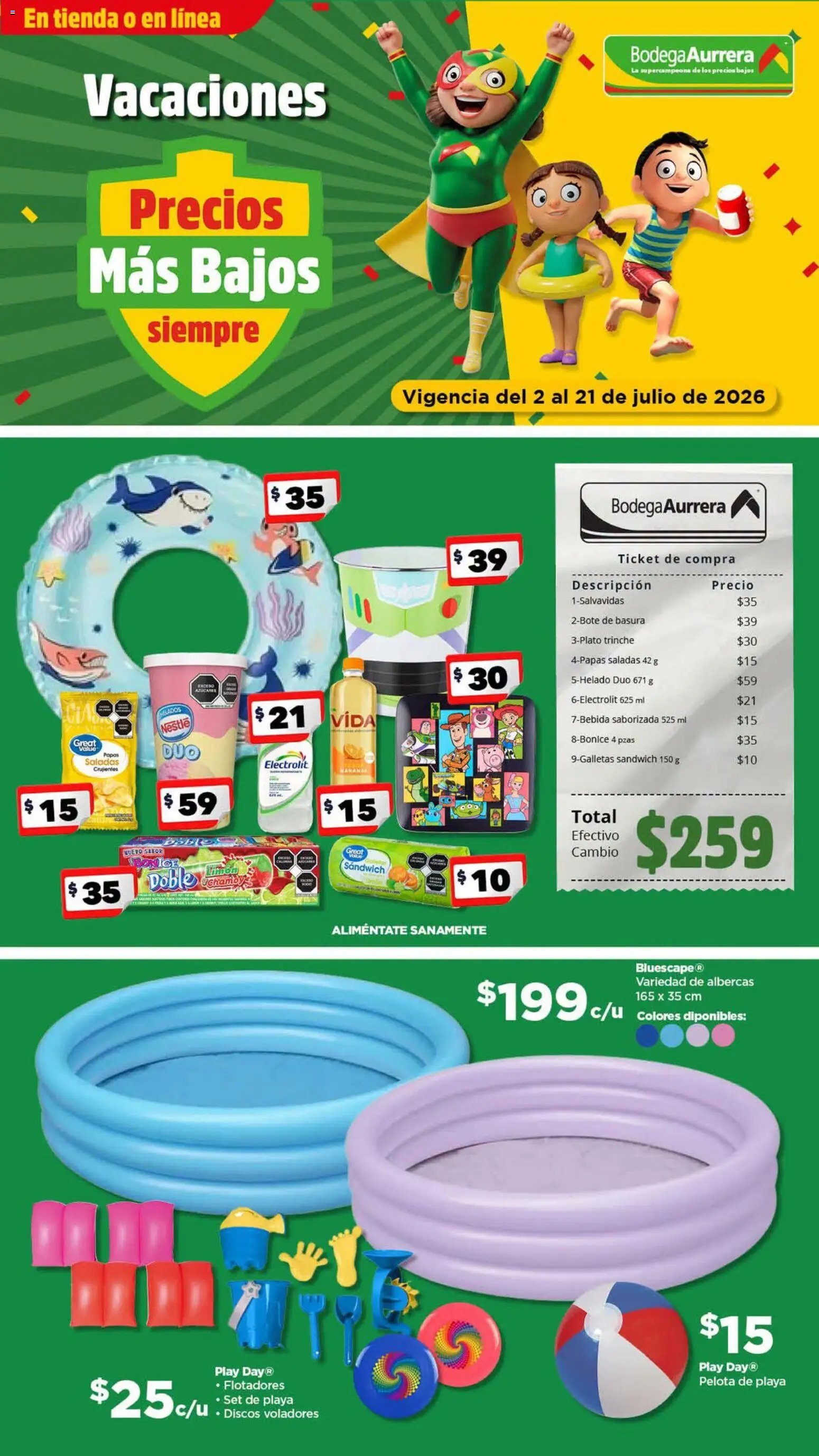 Bodega Aurrerá oferta desde 02/07/2026 Bodega Aurrerá folleto Vacaciones