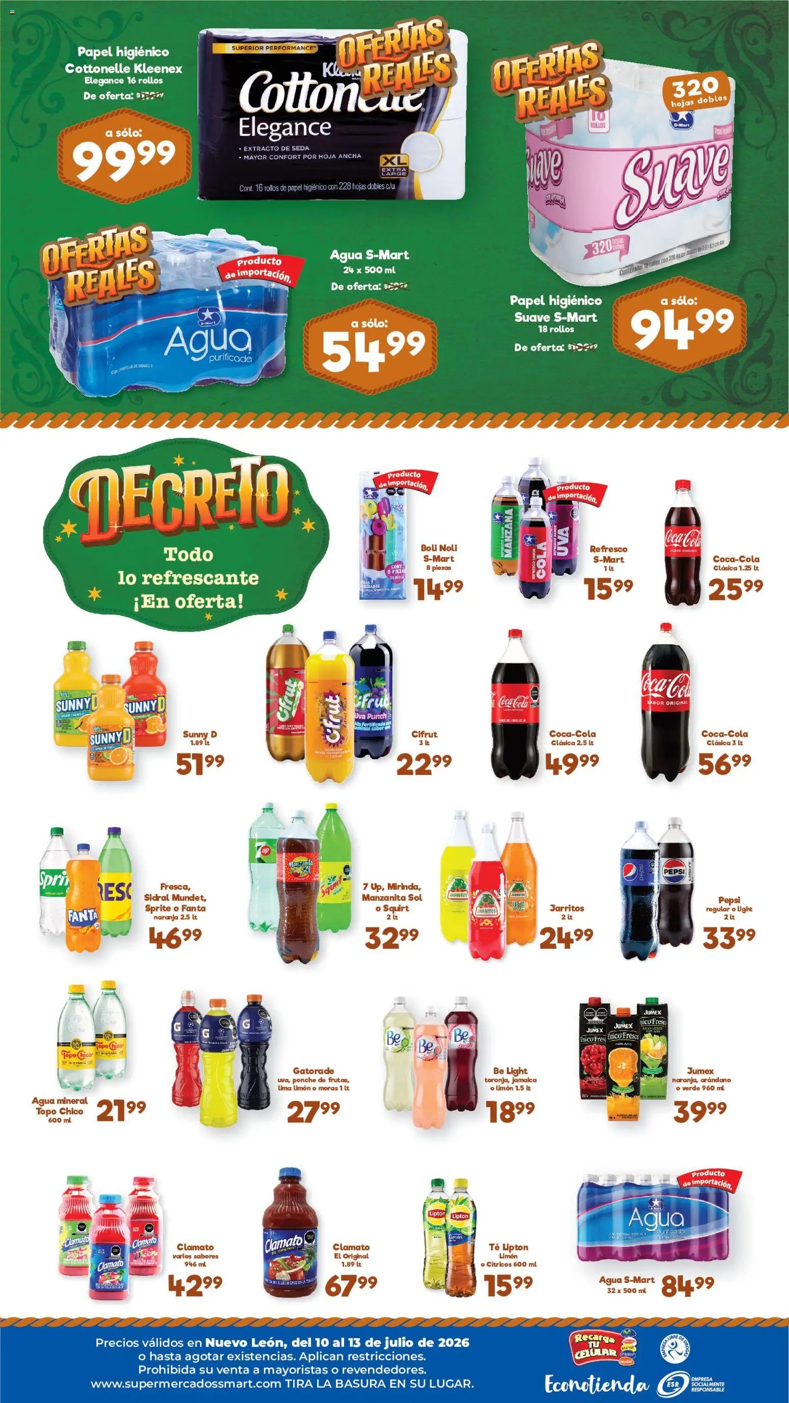S-Mart oferta desde 10/07/2026 S-Mart folleto Ofertas de feria Monterrey