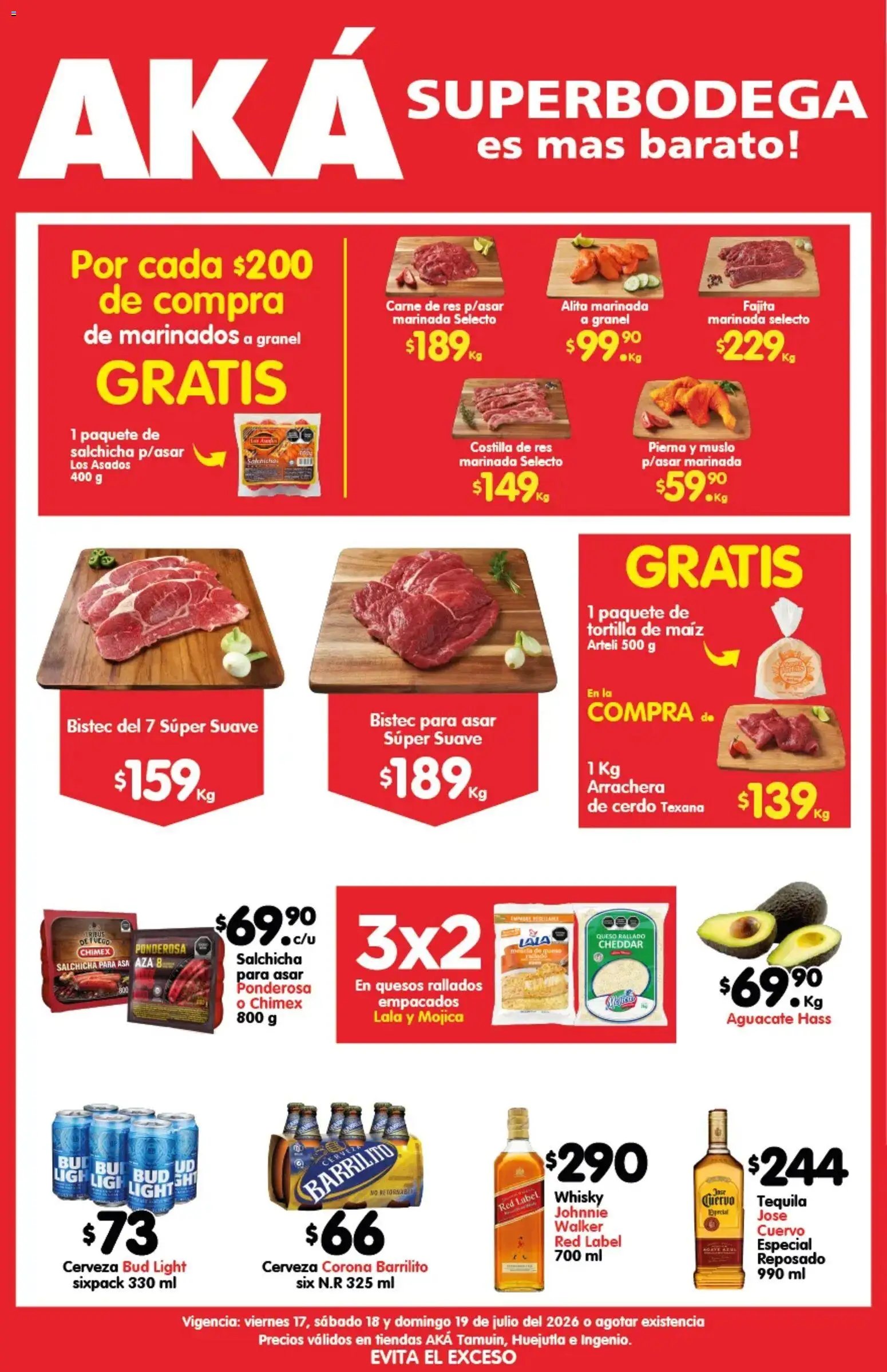 Arteli oferta desde 17/07/2026 Arteli folleto Carnita Asada Aká Superbodegas Foraneas