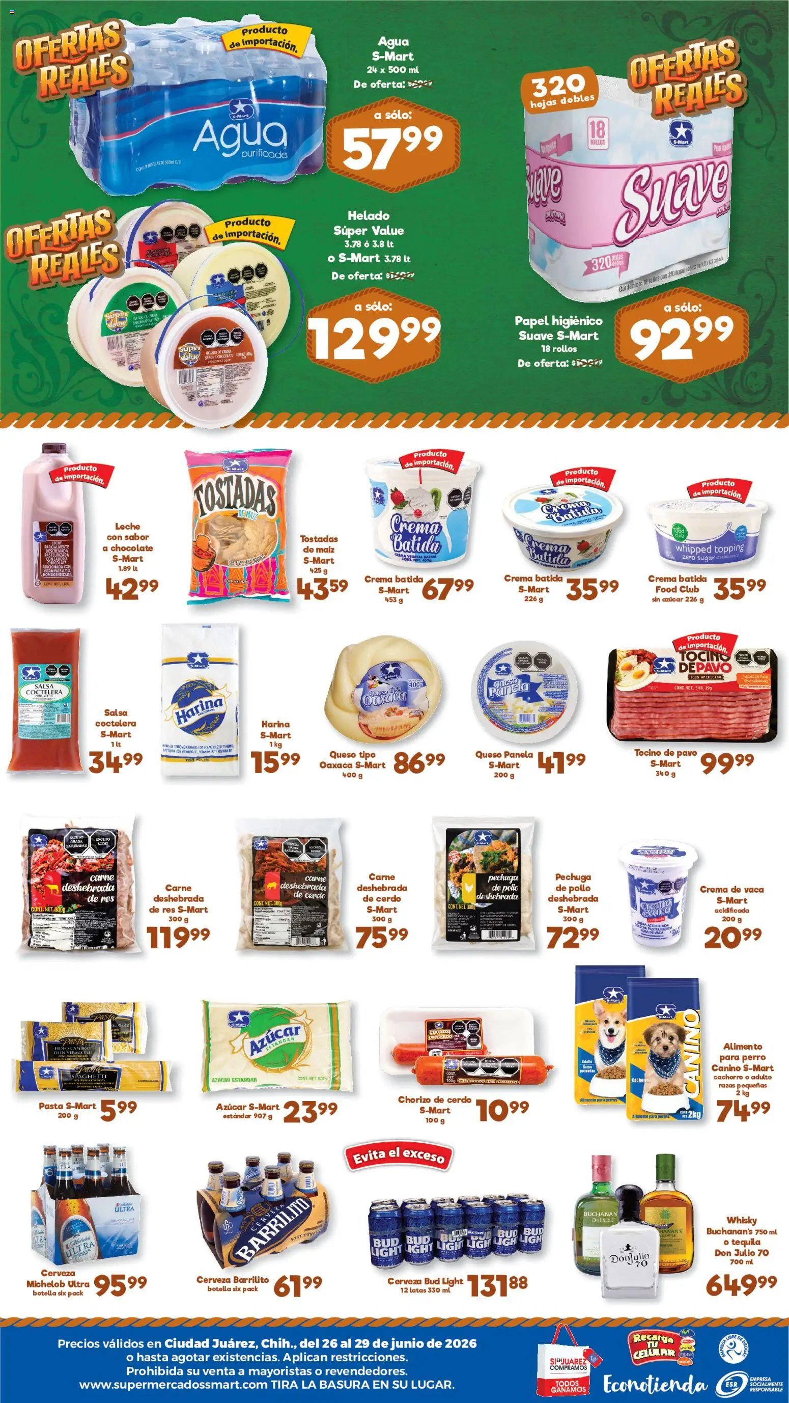 S-Mart oferta desde 26/06/2026 S-Mart folleto Ofertas de feria Juárez