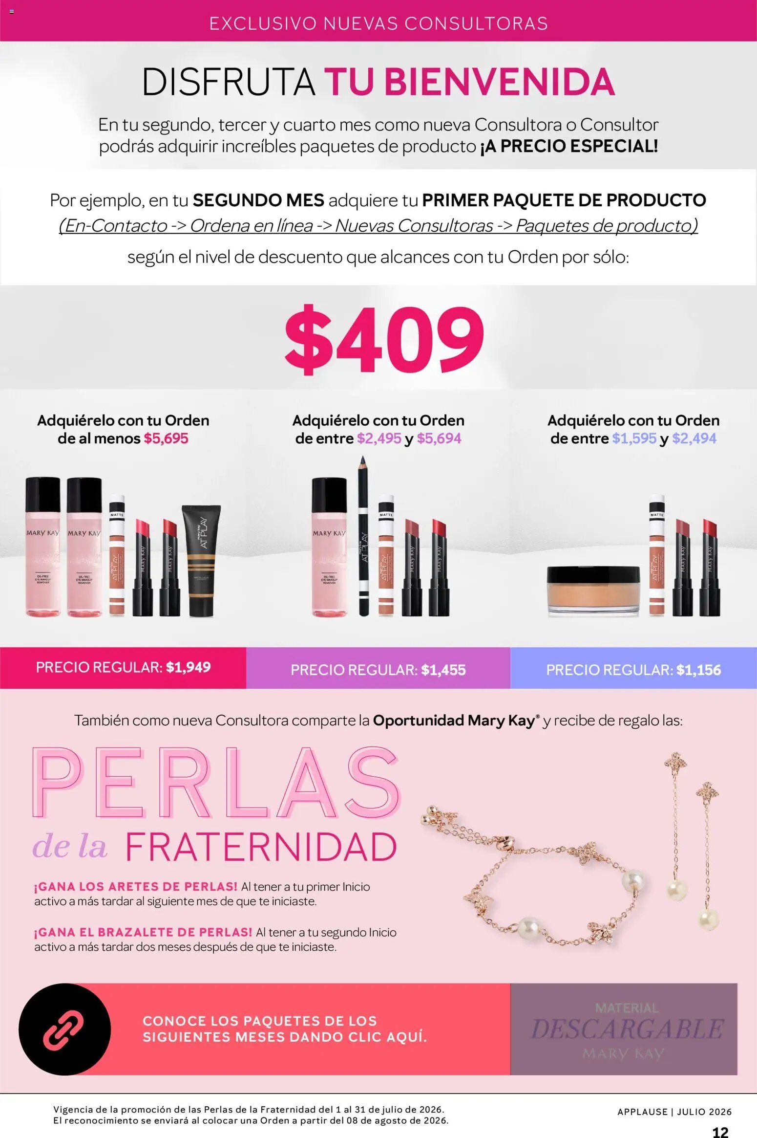 Mary Kay oferta desde 01/07/2026 Catálogo Mary Kay Applause 2026