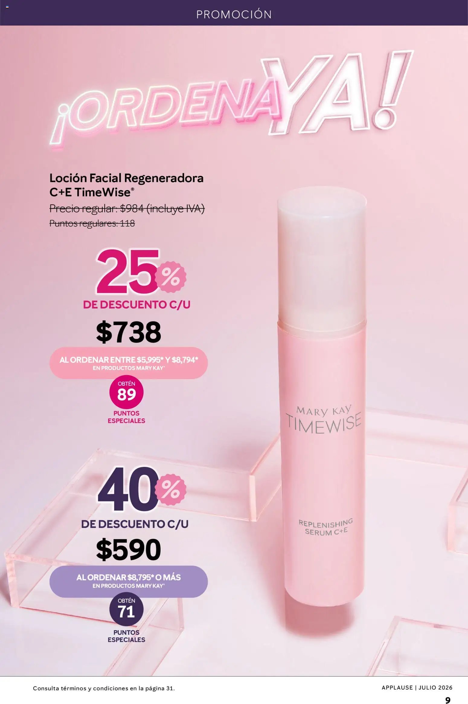 Mary Kay oferta desde 01/07/2026 Catálogo Mary Kay Applause 2026
