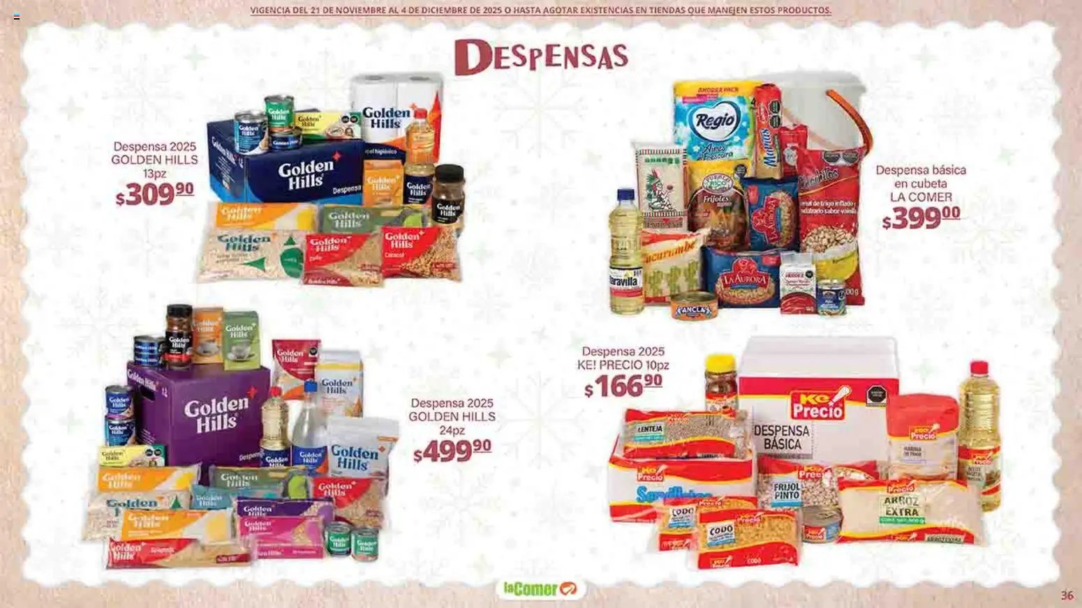 La Comer oferta desde 21/11/2025 Folleto Felices Fiestas (2025-11-21 - 2025-12-04)