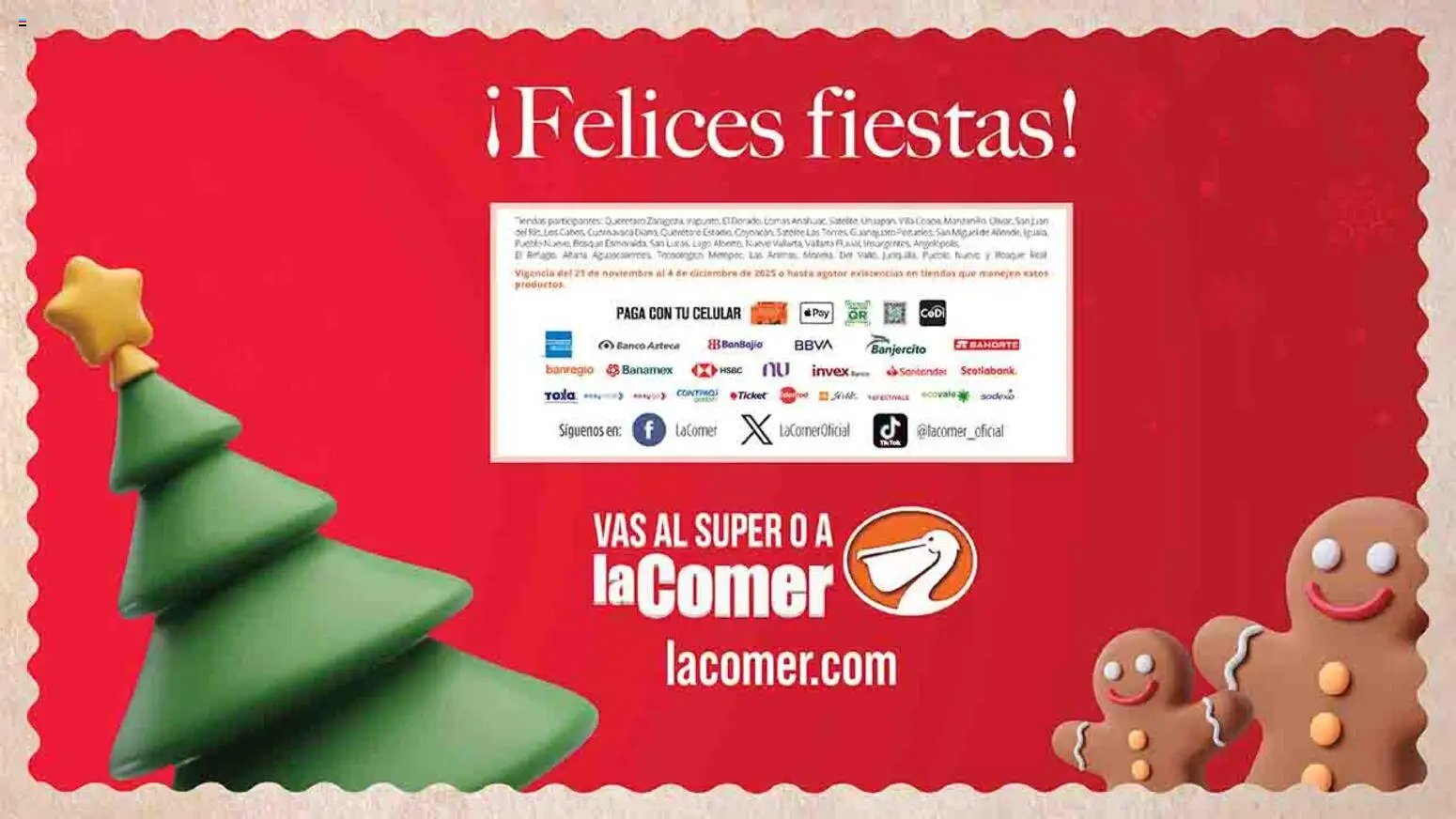 La Comer oferta desde 21/11/2025 Folleto Felices Fiestas (2025-11-21 - 2025-12-04)