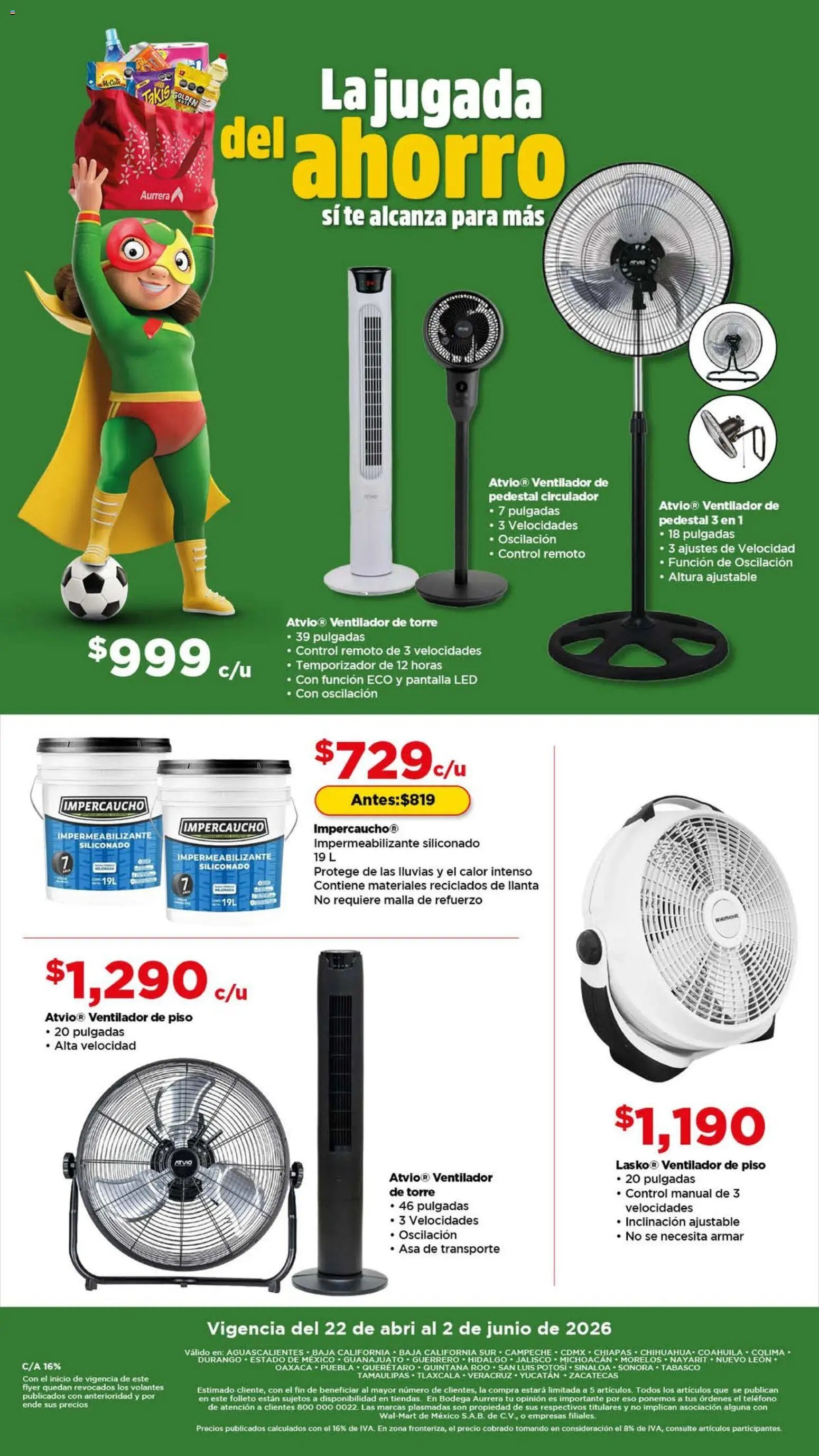 Bodega Aurrerá oferta desde 22/04/2026 Bodega Aurrerá folleto Las mejores marcas de electrodomésticos (2026-04-22 - 2026-06-02)