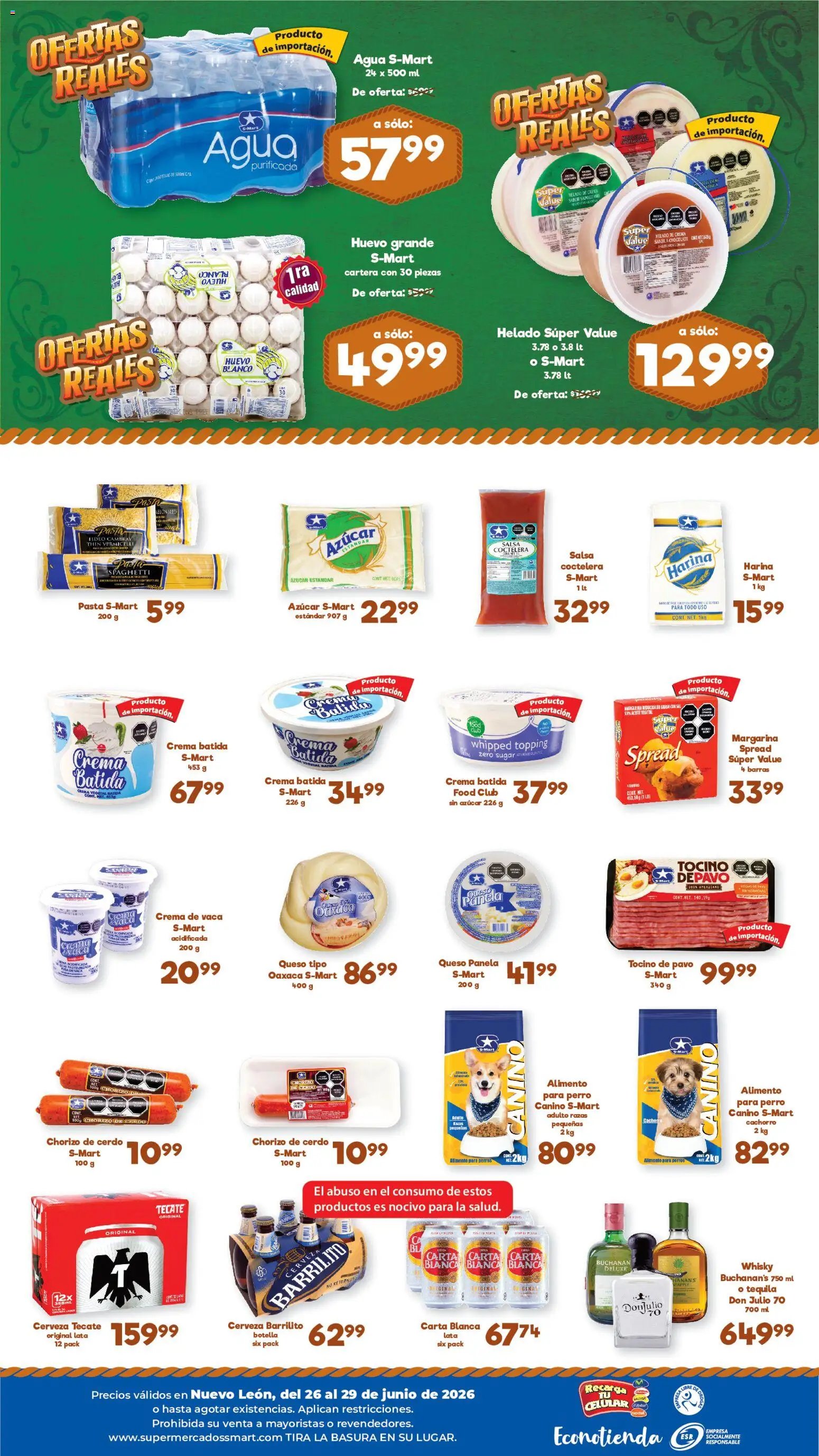 S-Mart oferta desde 26/06/2026 S-Mart folleto Ofertas de feria Monterrey