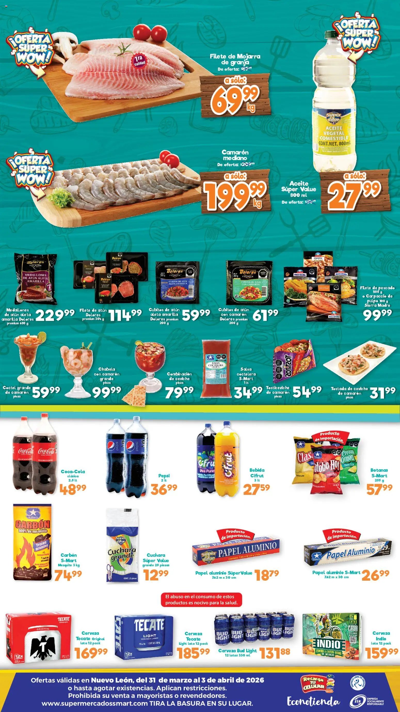 S-Mart oferta desde 31/03/2026 S-Mart folleto Ofertas de feria Monterrey (2026-03-31 - 2026-04-03)