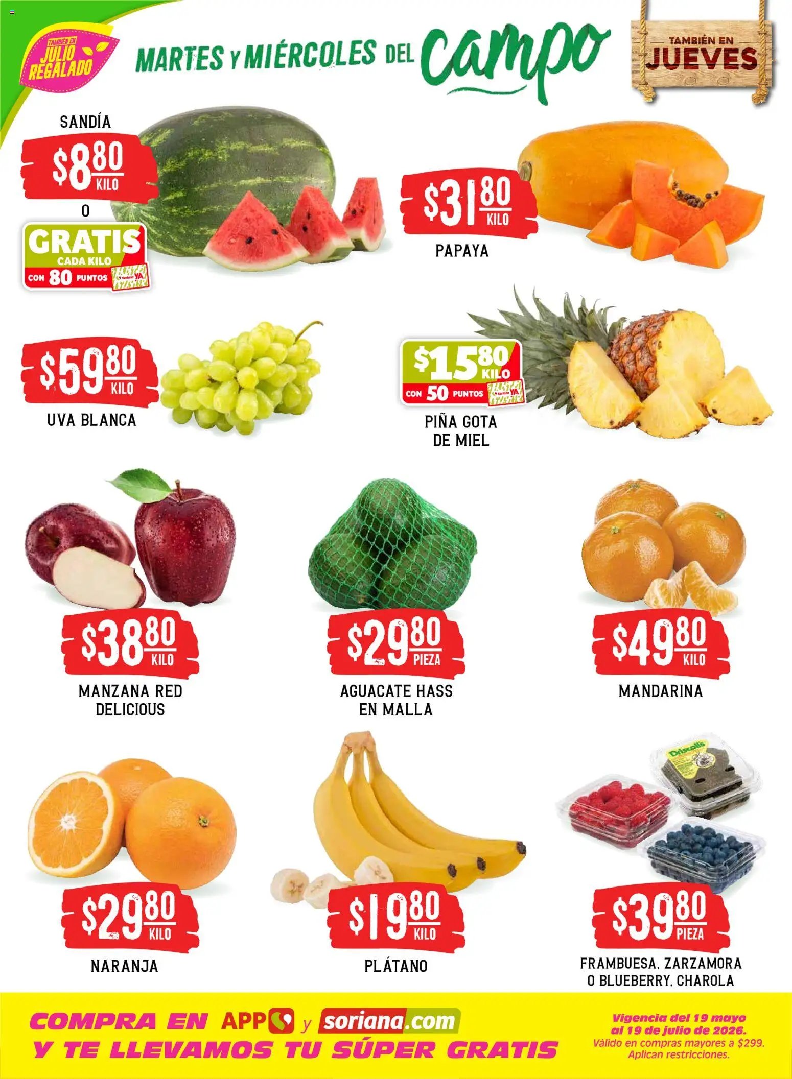 Soriana oferta desde 23/06/2026 Soriana Martes y Miércoles del Campo Híper: Saltillo y Torreón