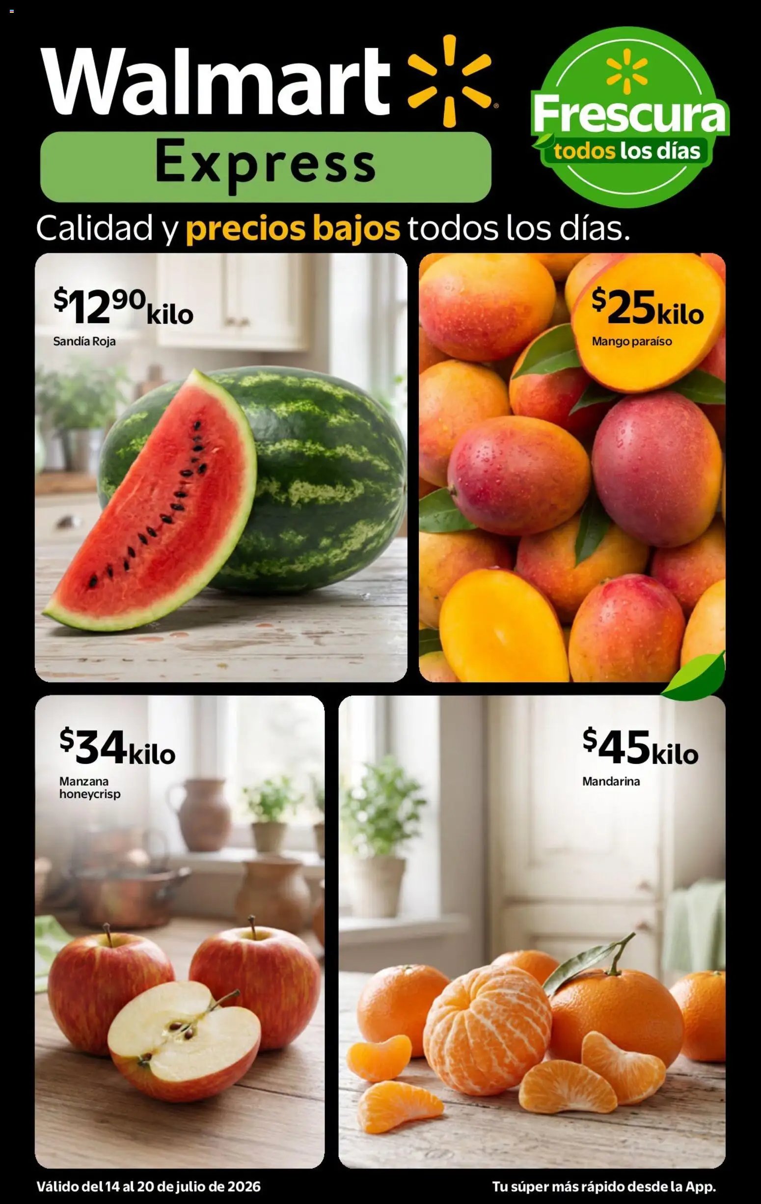 Walmart Express oferta desde 14/07/2026 Walmart Express folleto Calidad a precios bajos
