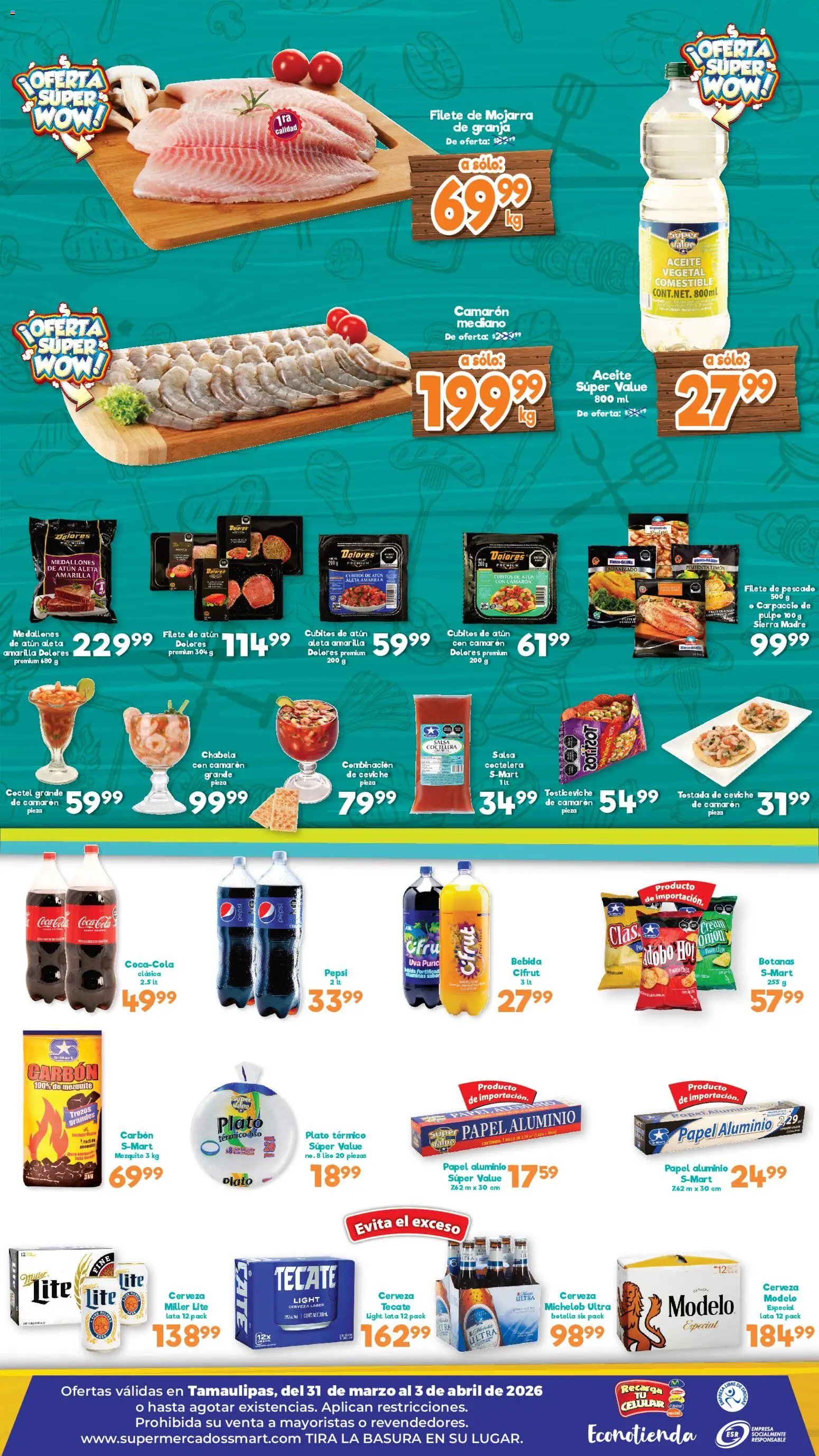 S-Mart oferta desde 31/03/2026 S-Mart folleto Ofertas de feria Matamoros (2026-03-31 - 2026-04-03)