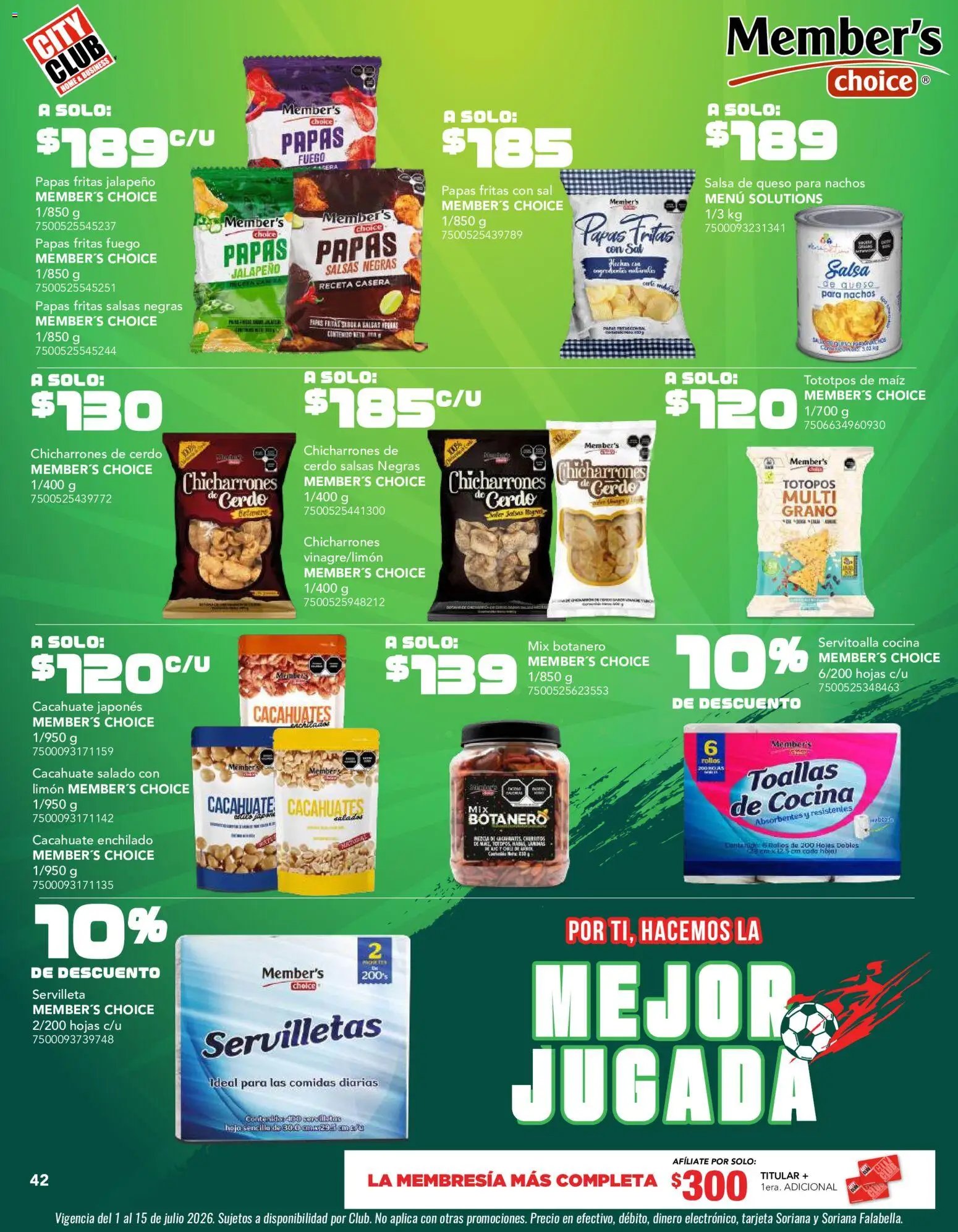 City Club oferta desde 01/07/2026 City Club catálogo