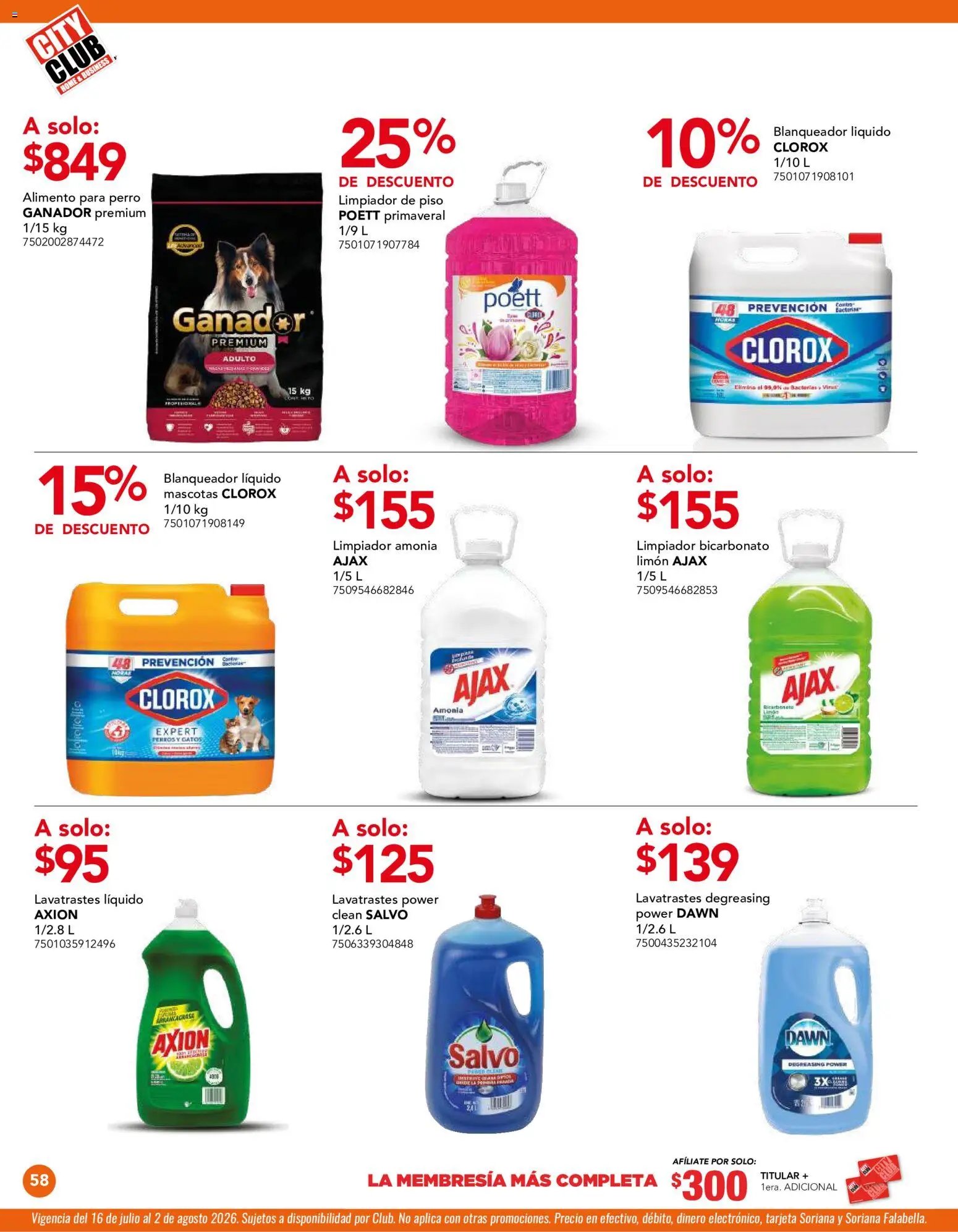 City Club oferta desde 01/07/2026 City Club catálogo
