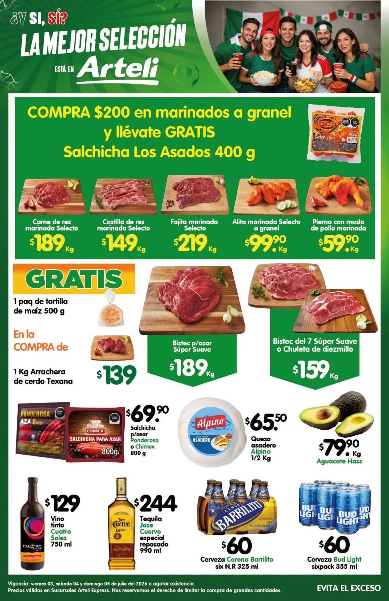 Arteli oferta desde 03/07/2026 Arteli folleto Carne Express