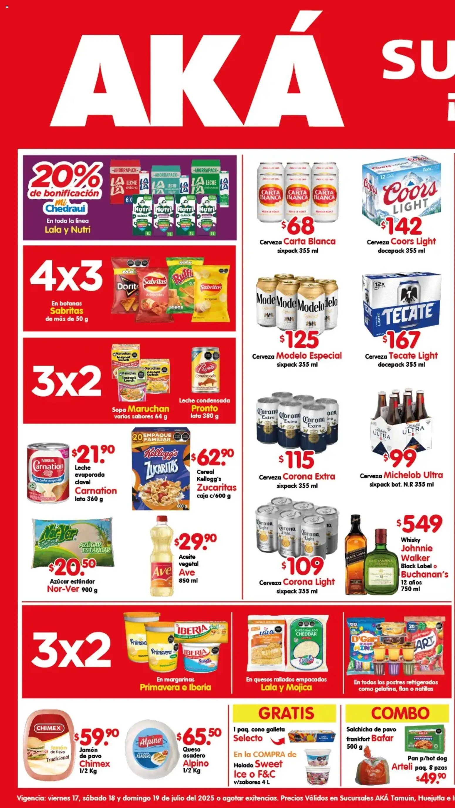 Arteli oferta desde 17/07/2026 Arteli folleto Aká Superbodegas Foraneas