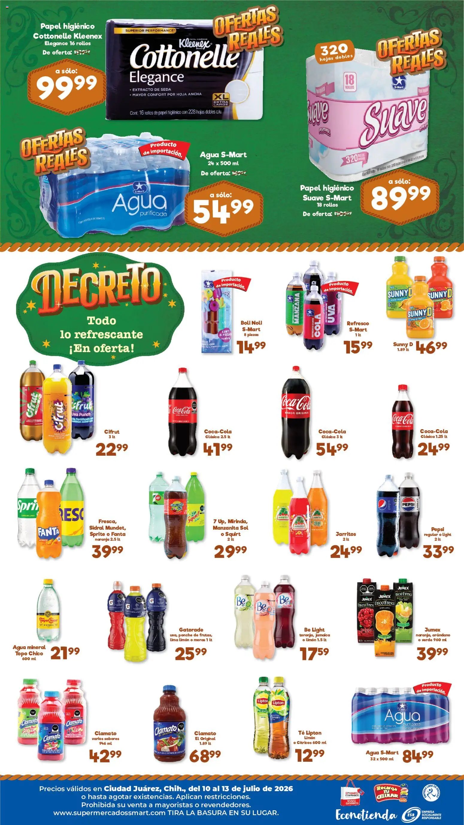 S-Mart oferta desde 10/07/2026 S-Mart folleto Ofertas de feria Juárez